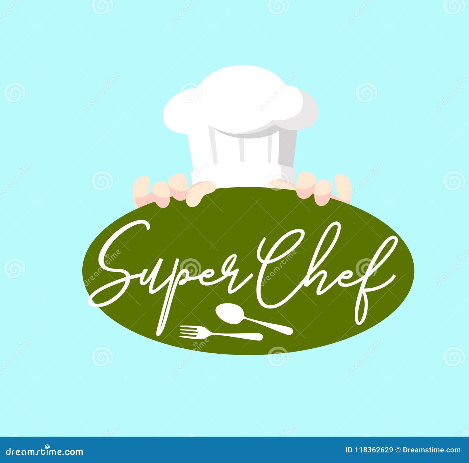 Chef Super Chef Logo Mascot Vector Illustration Design Stock Vector