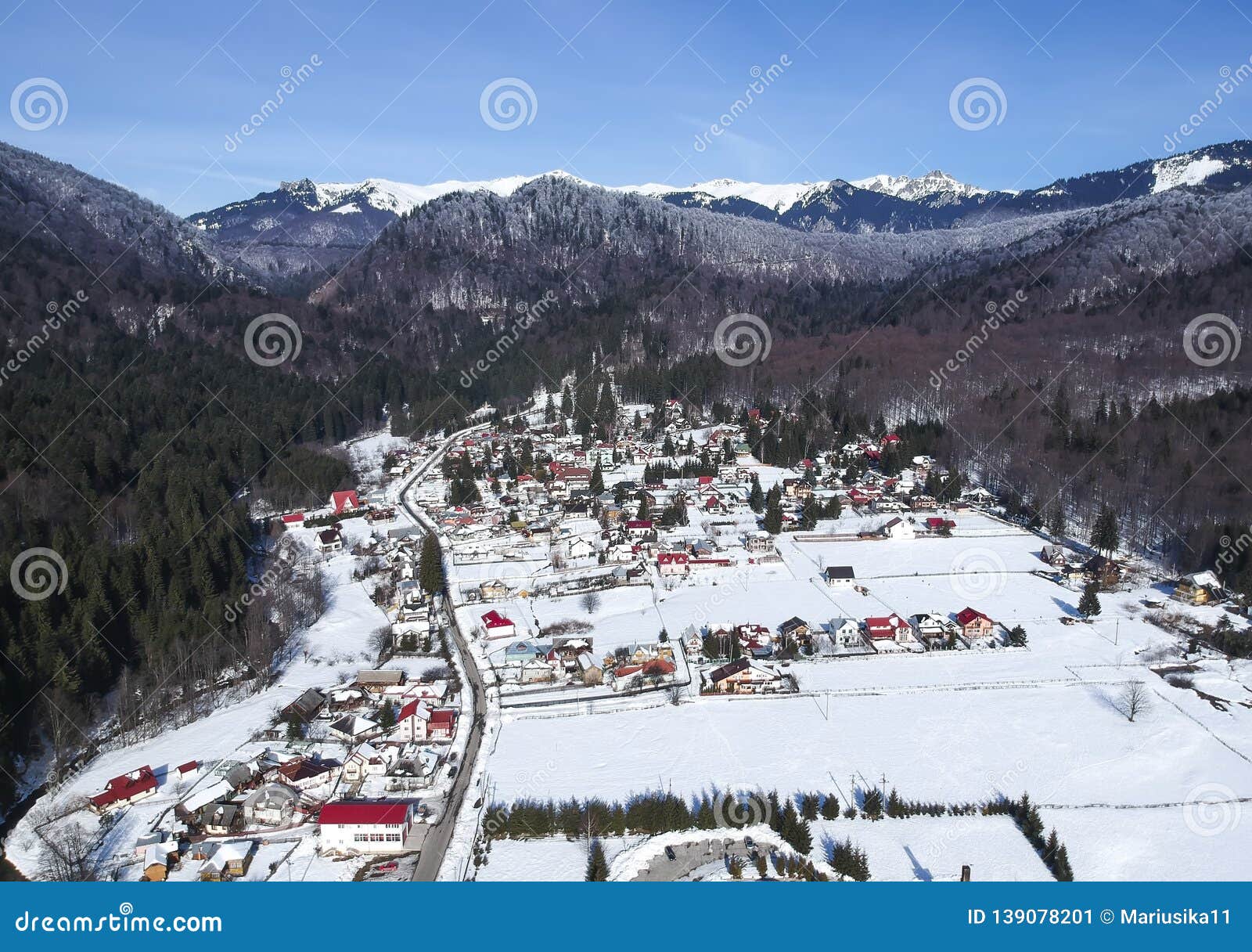 cheia , prahova county, romania, aerial view