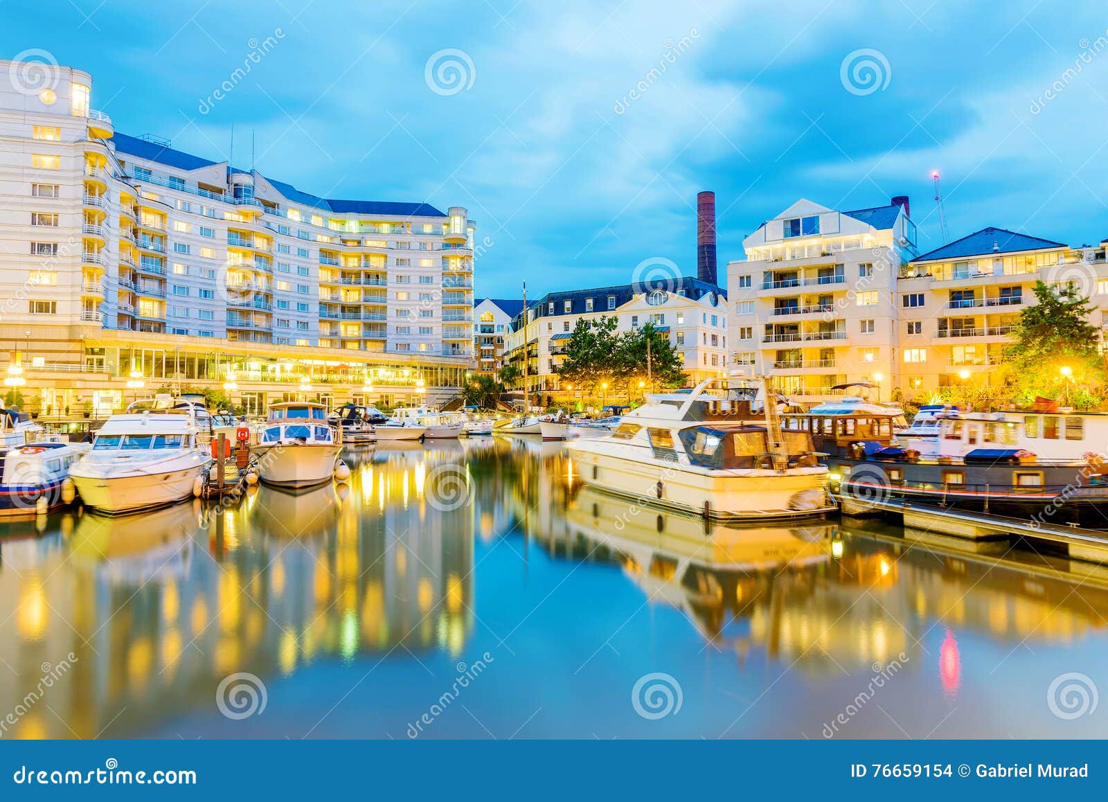 Chelsea Harbor stock photo. Image of boats, england, luxury 76659154
