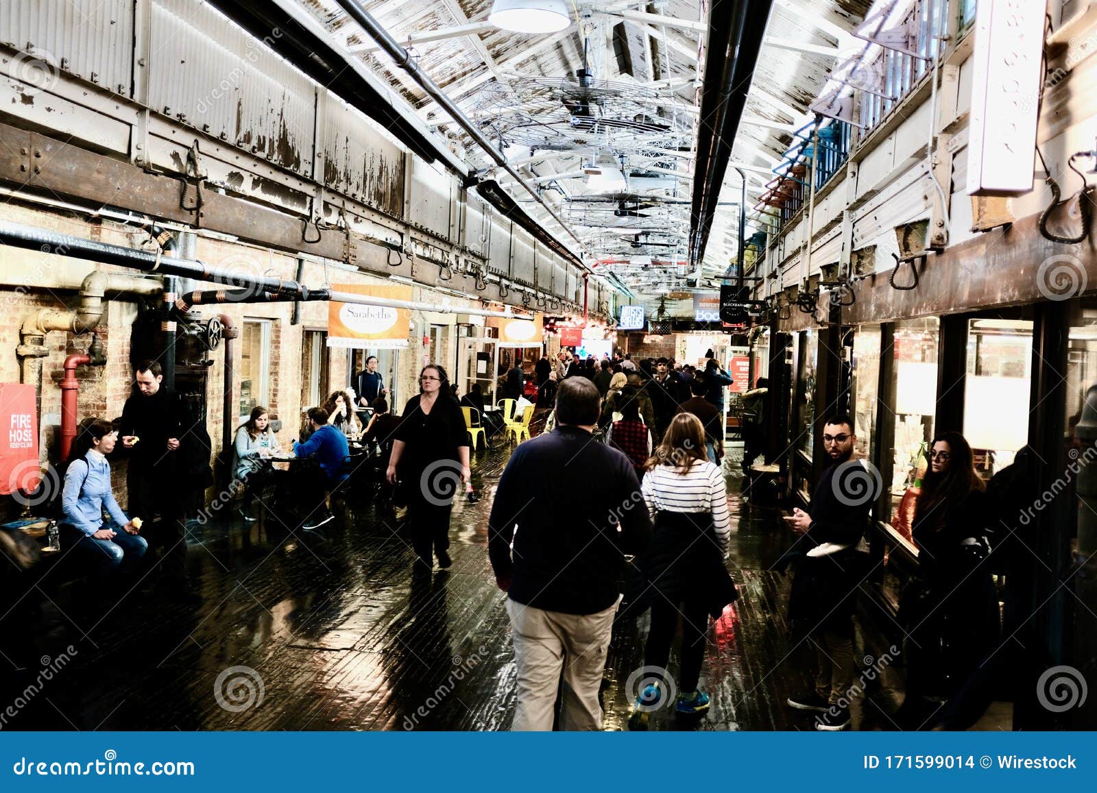 Chelsea Market editorial stock image. Image of busy 171599014