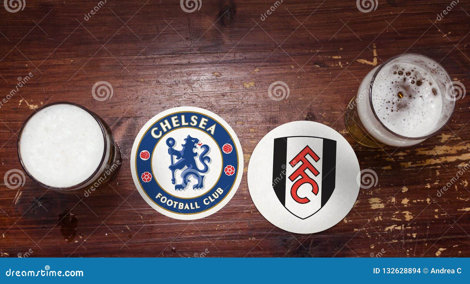 Chelsea Vs. Fulham editorial stock image. Image of lager  132628894