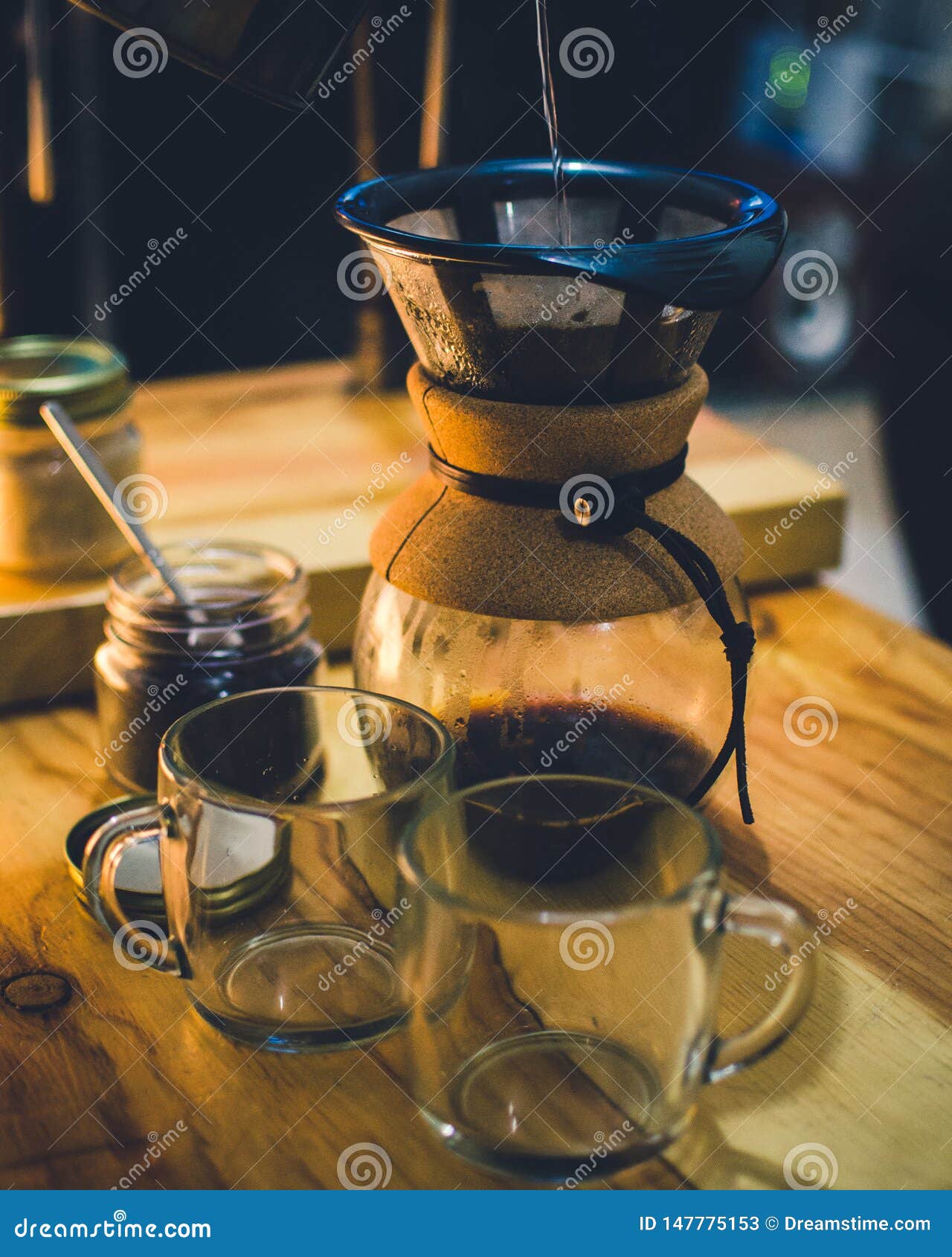 Chemex Coffee Maker on Warm Light Stock Image Image of steamy, warm