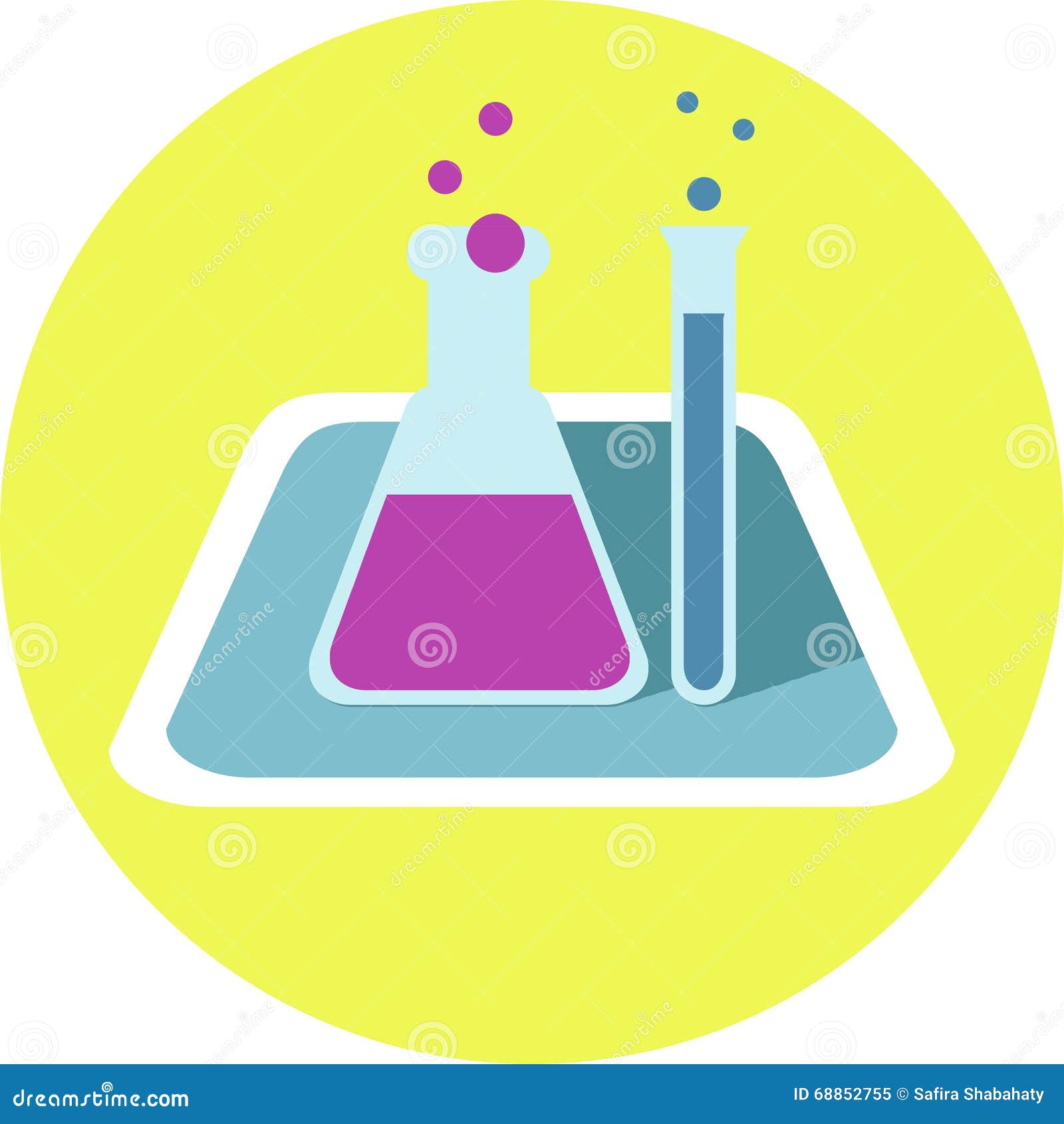 Chemical Bottle Flat Icon stock vector. Illustration of icon 68852755