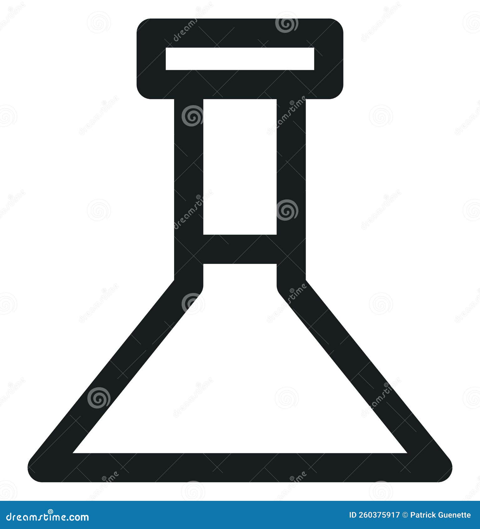 Chemical bottle, icon stock vector. Illustration of container 260375917