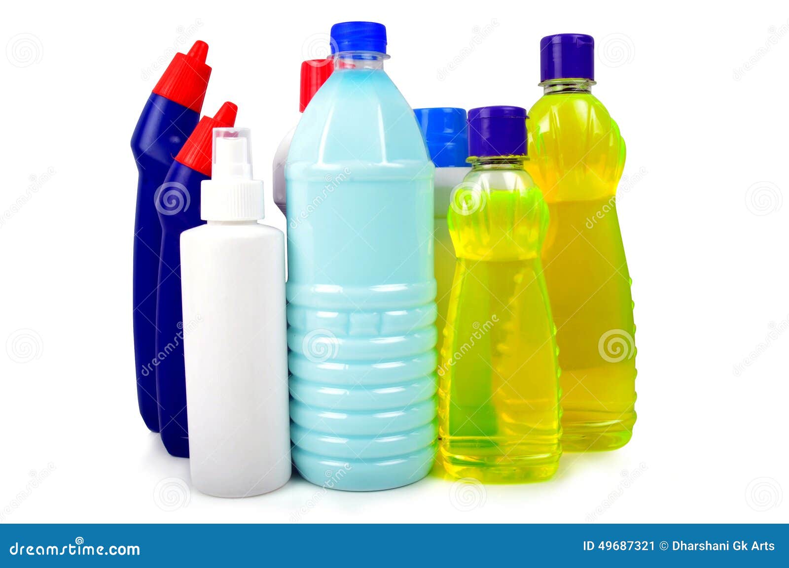 Chemical bottles stock image. Image of liquid, disinfectant 49687321