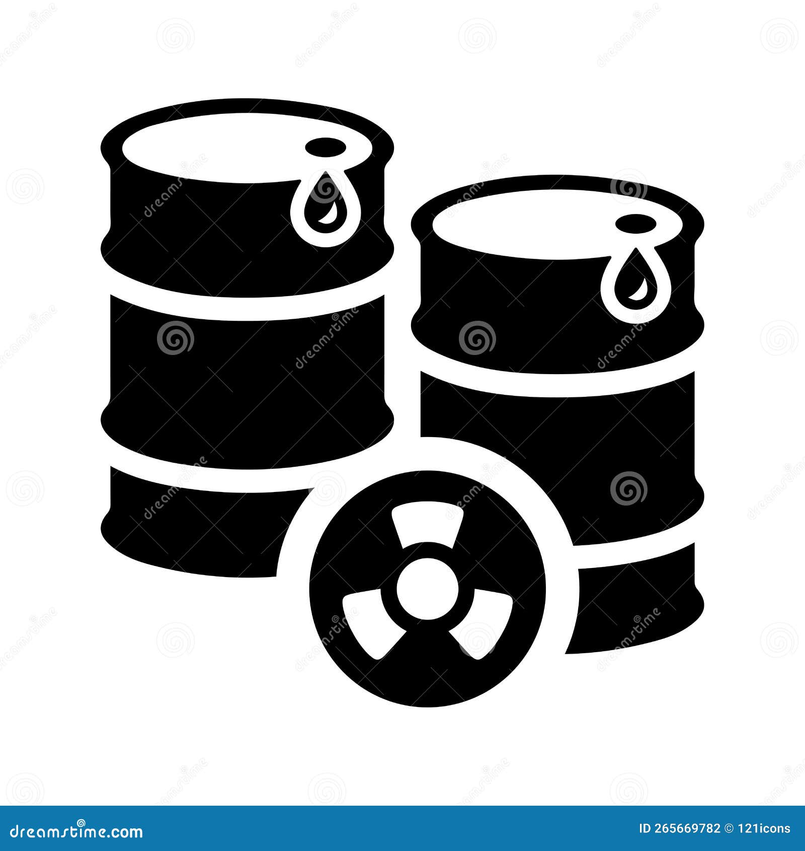 Chemical, Container, Crude Icon. Black Vector Graphics Stock Illustration Illustration of