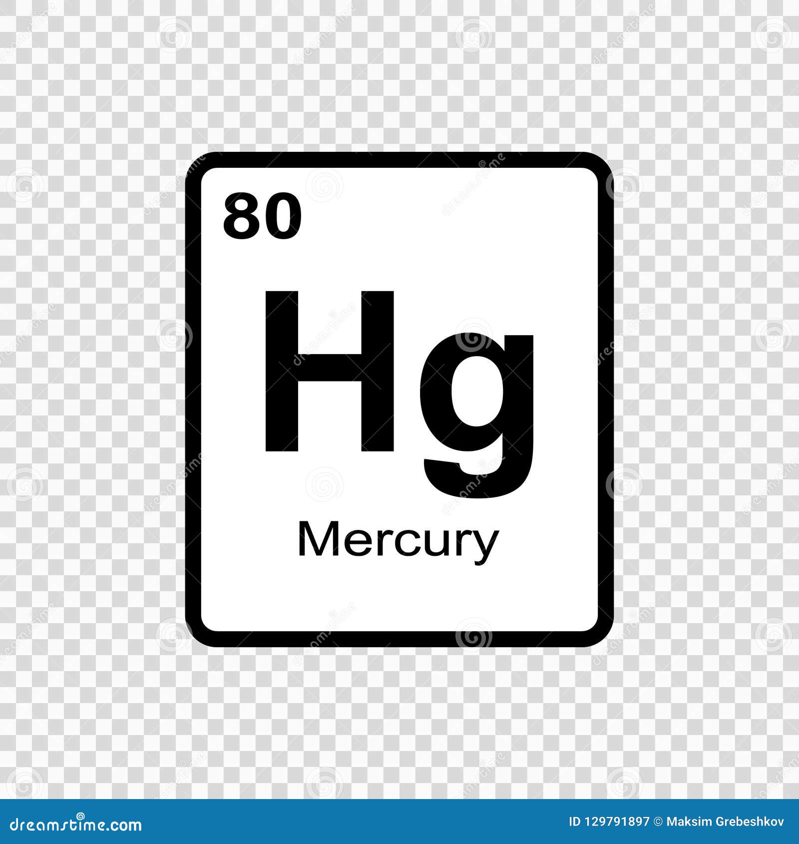 Chemical Element Mercury Stock Illustration Illustration Of Science 129791897