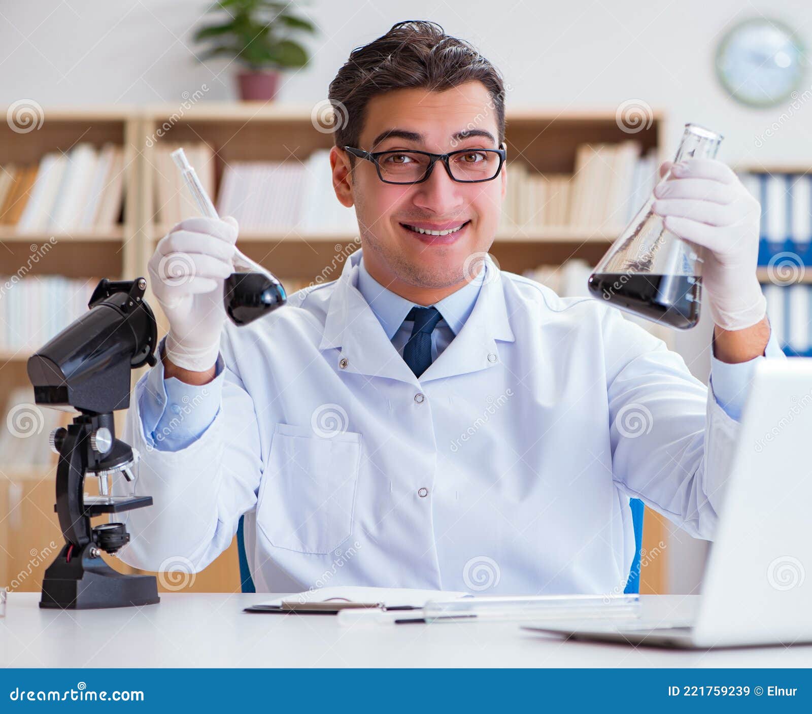 Chemical Engineer Working on Oil Samples in Lab Stock Image Image of