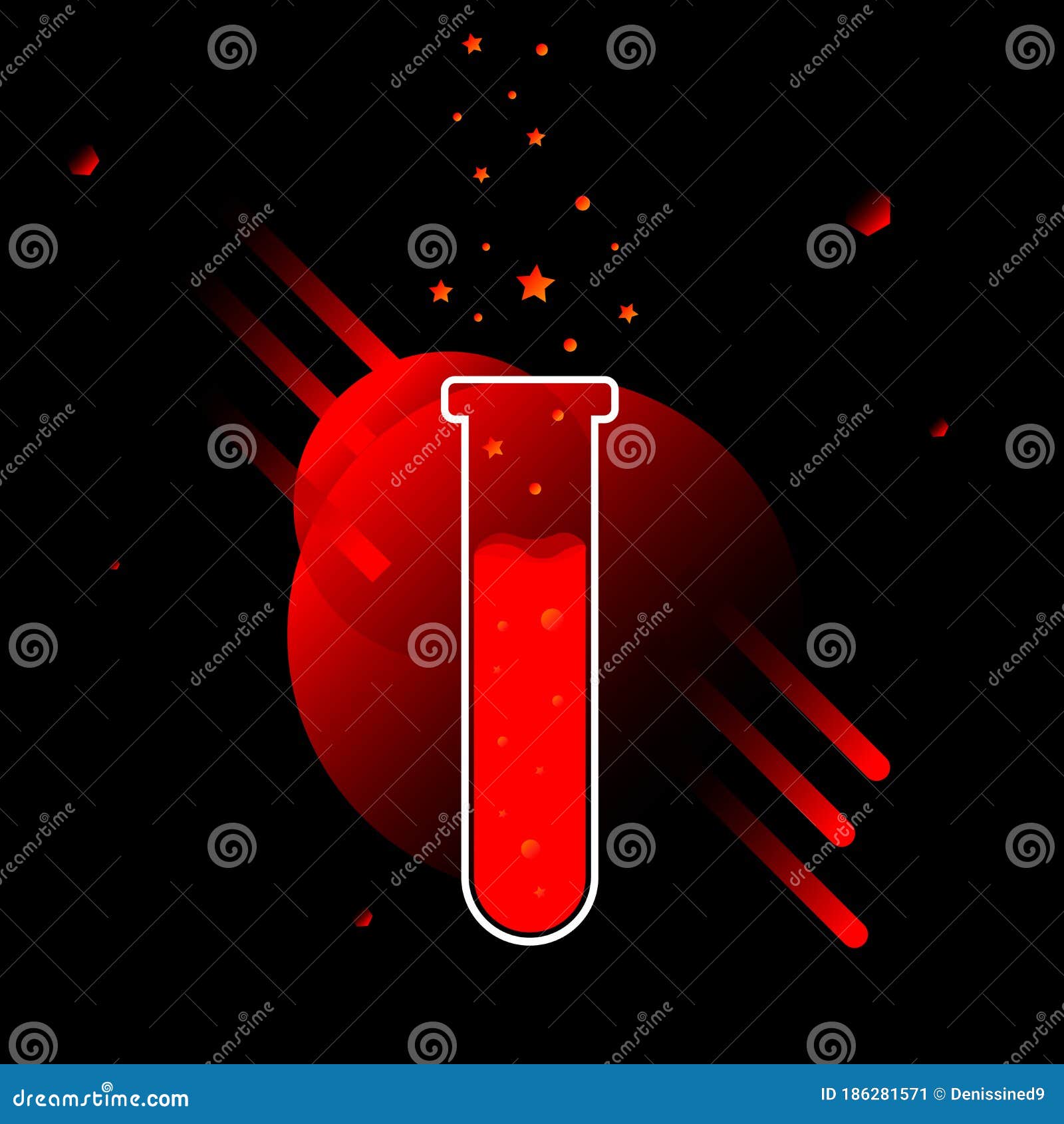 Chemical Flask Icon, Graphic Design Template, Magic Lab Glassware