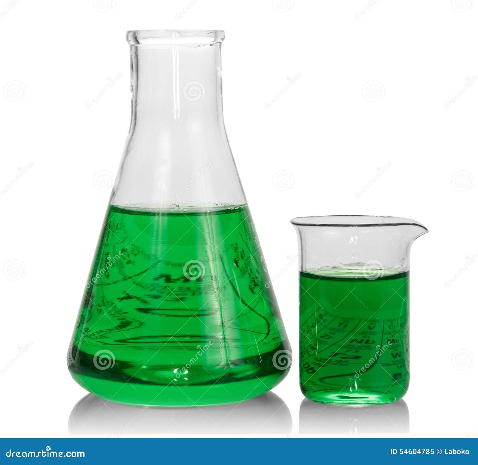Chemical Flasks With Green Liquid Stock Image Image 54604785