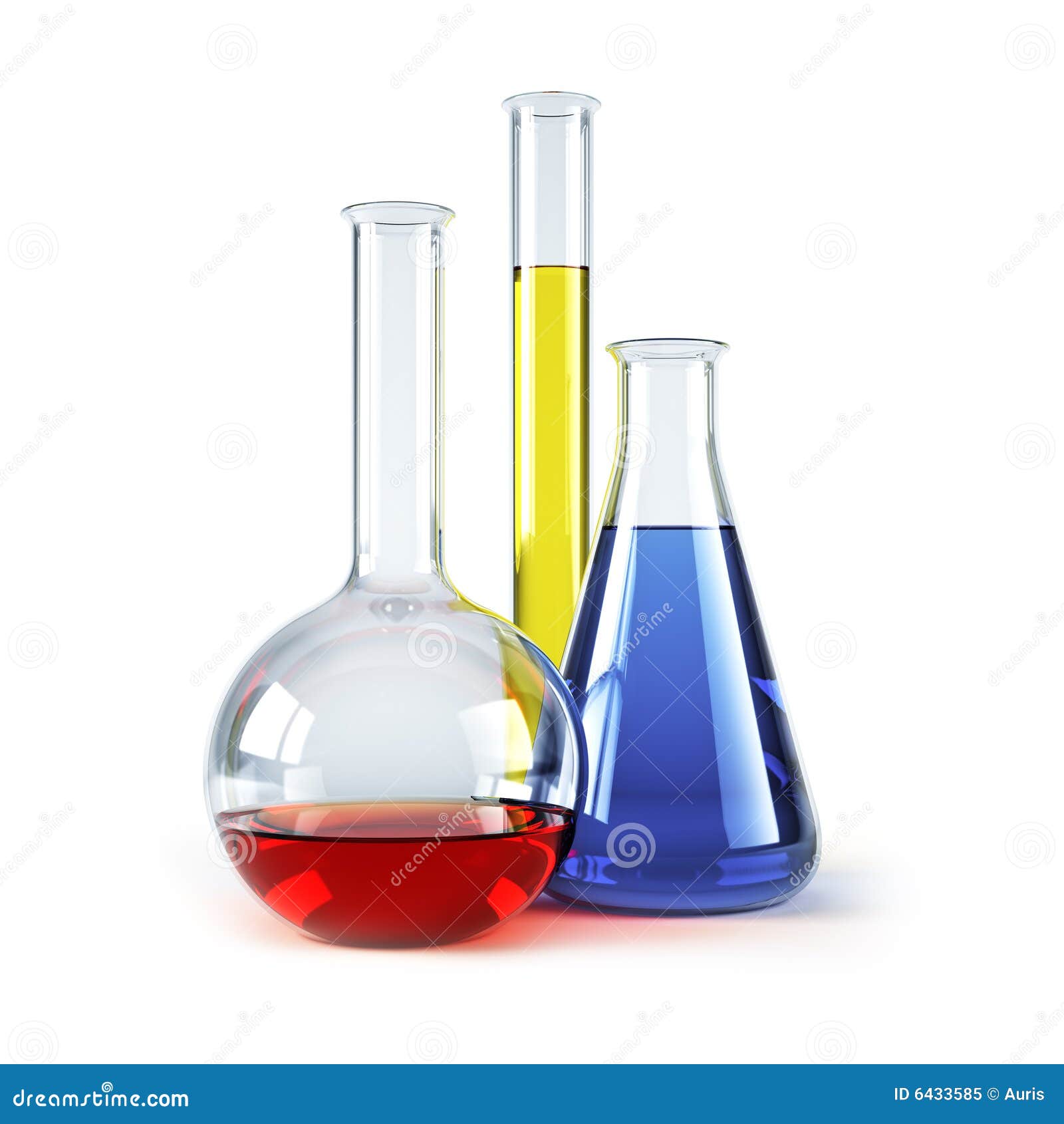 chemical flasks with reagents