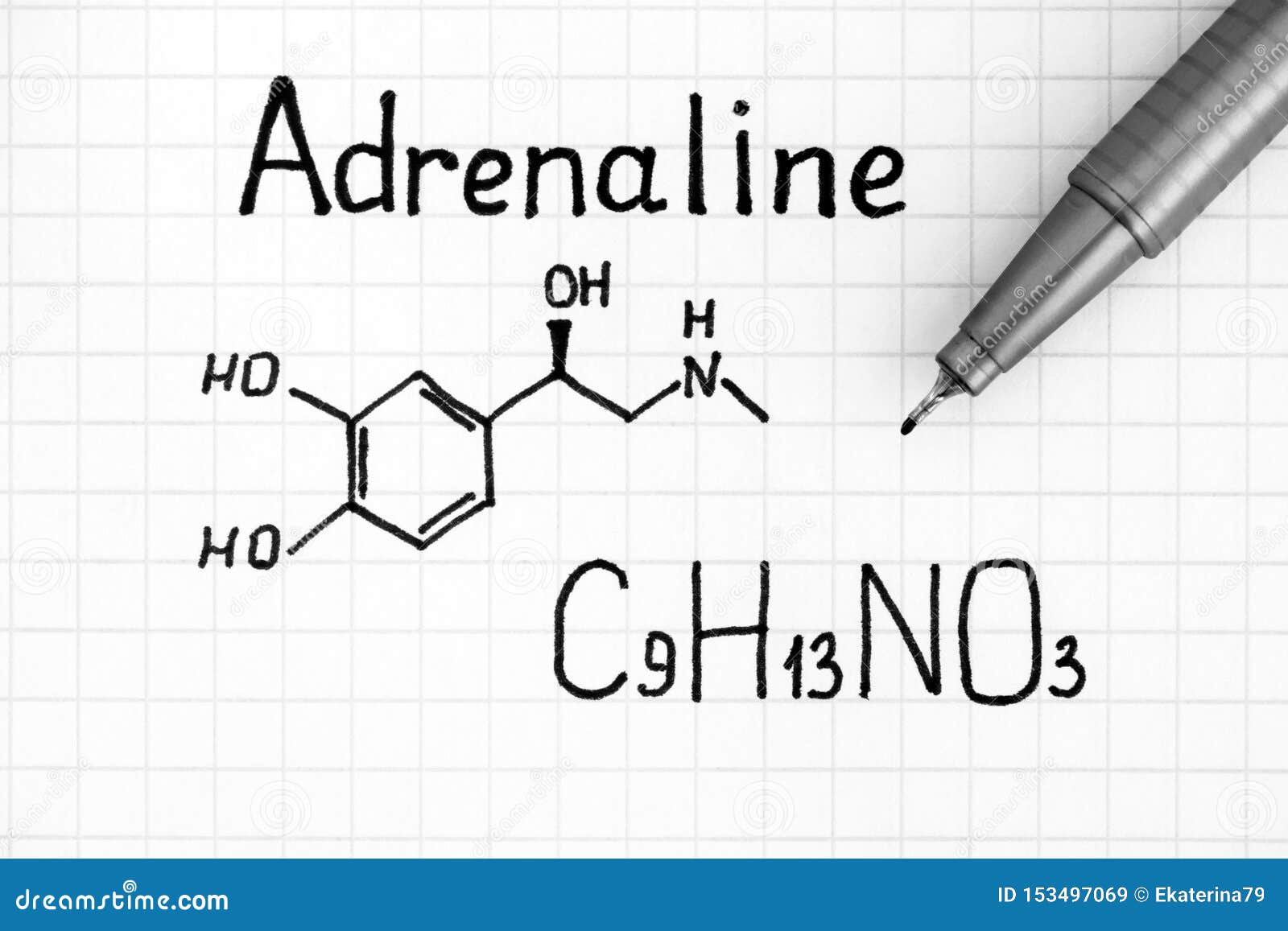 chemical formula of adrenaline with pen