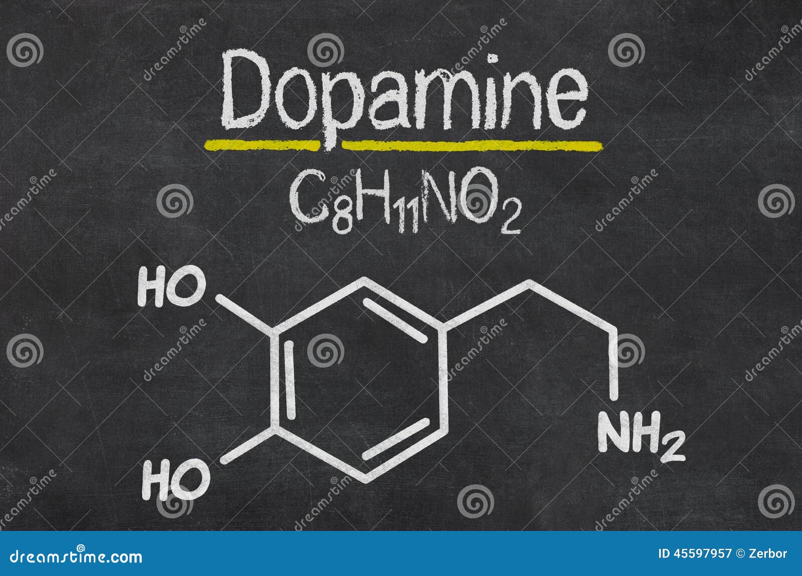 chemical formula dopamine blackboard 45597957