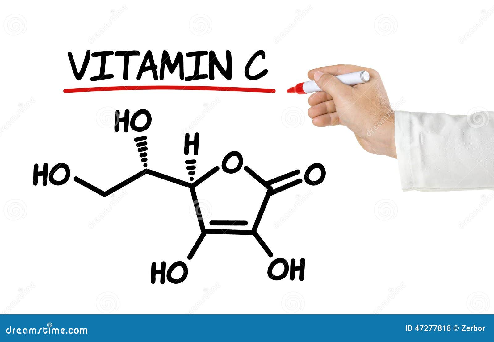 Chemical Formula Of Vitamin C Stock Illustration - Image: 47277818