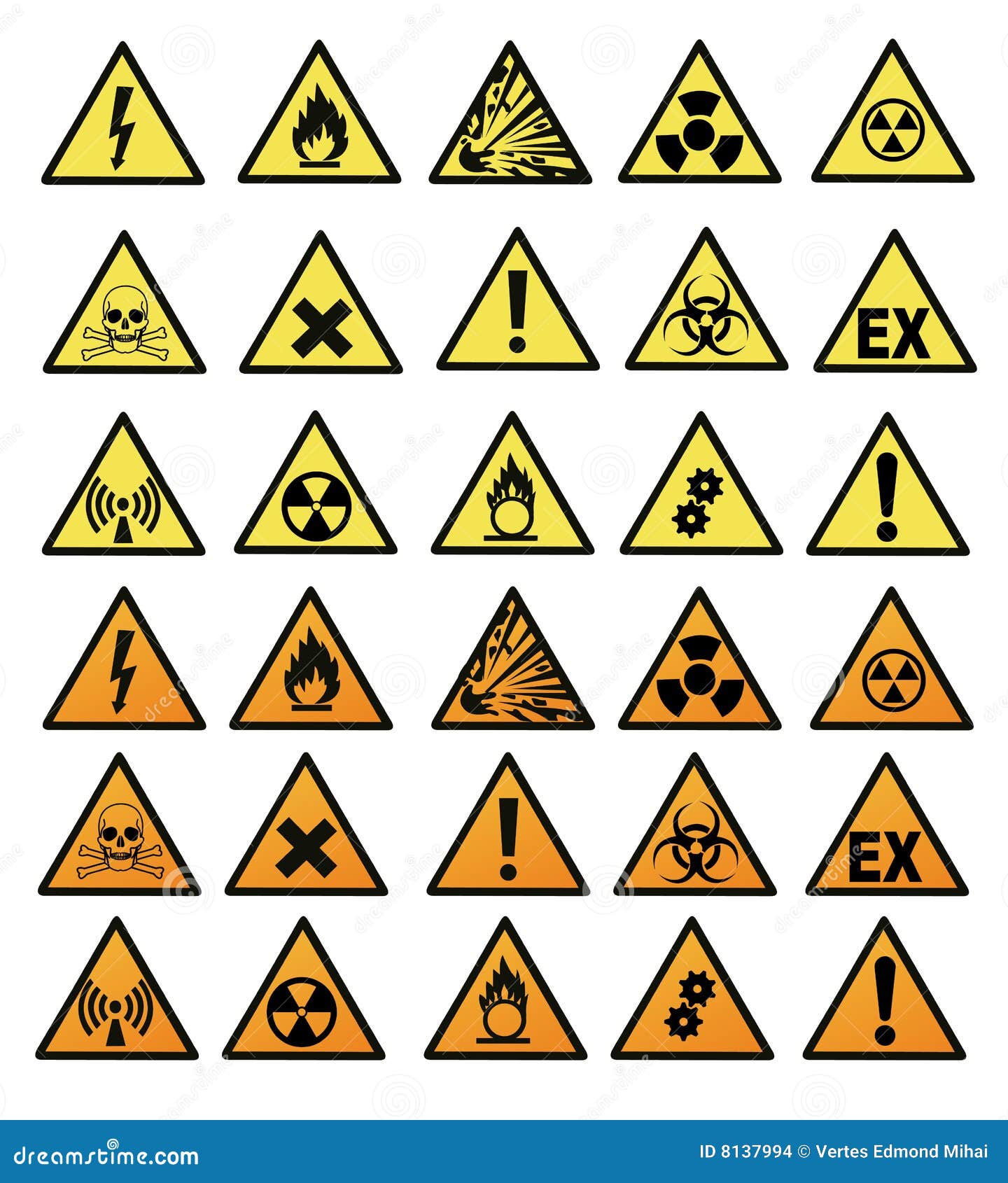 Chemical hazard signs stock vector Illustration of poison 