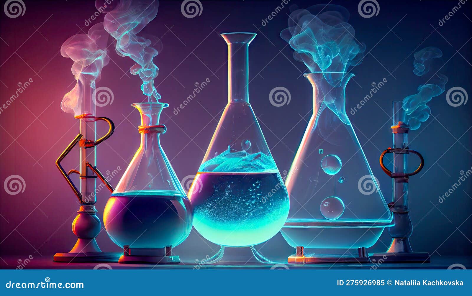 Chemical Laboratory Equipment Stock Illustration Illustration of