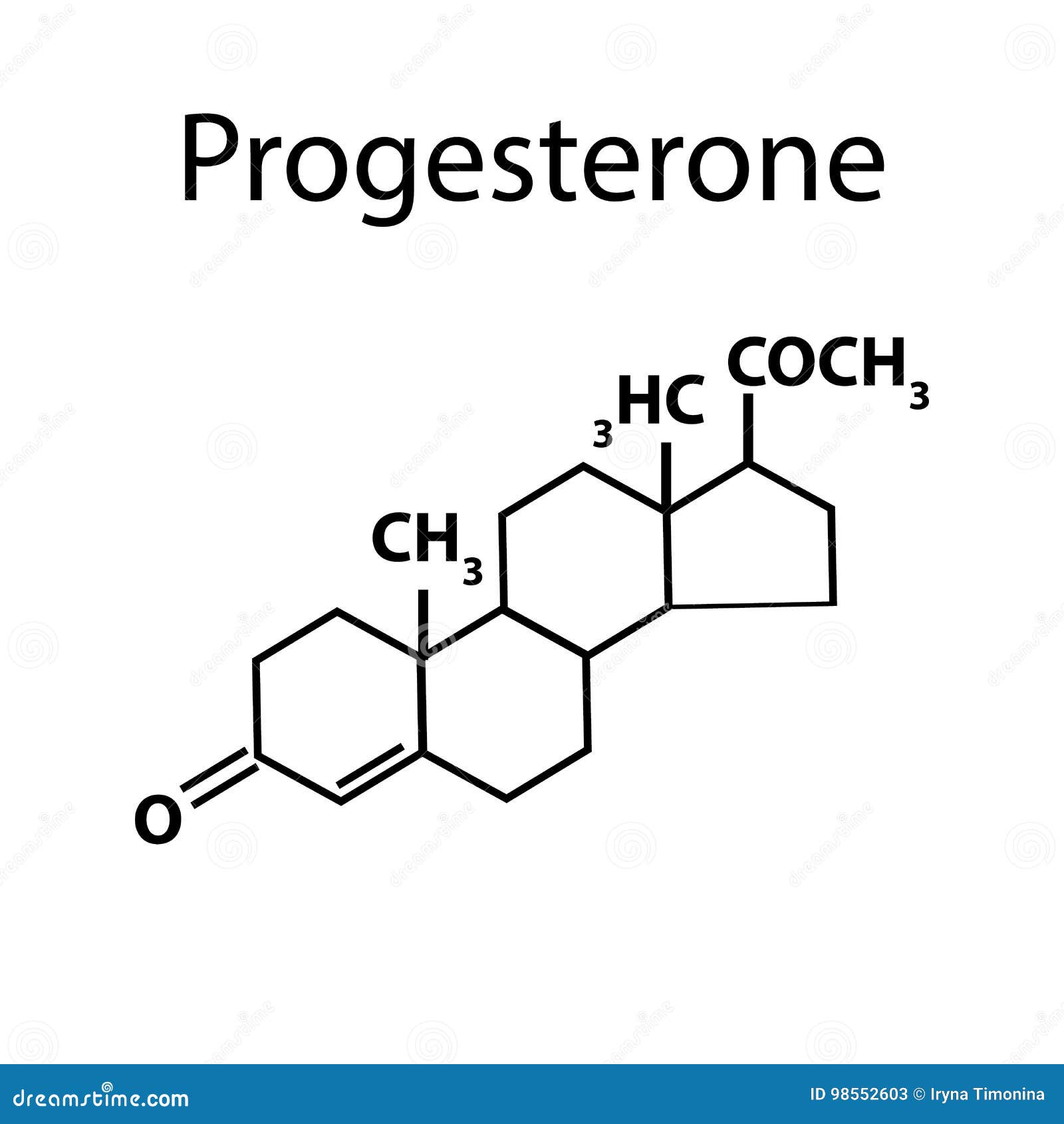 The Chemical Molecular Formula Of The Hormone Progesterone Female Sex