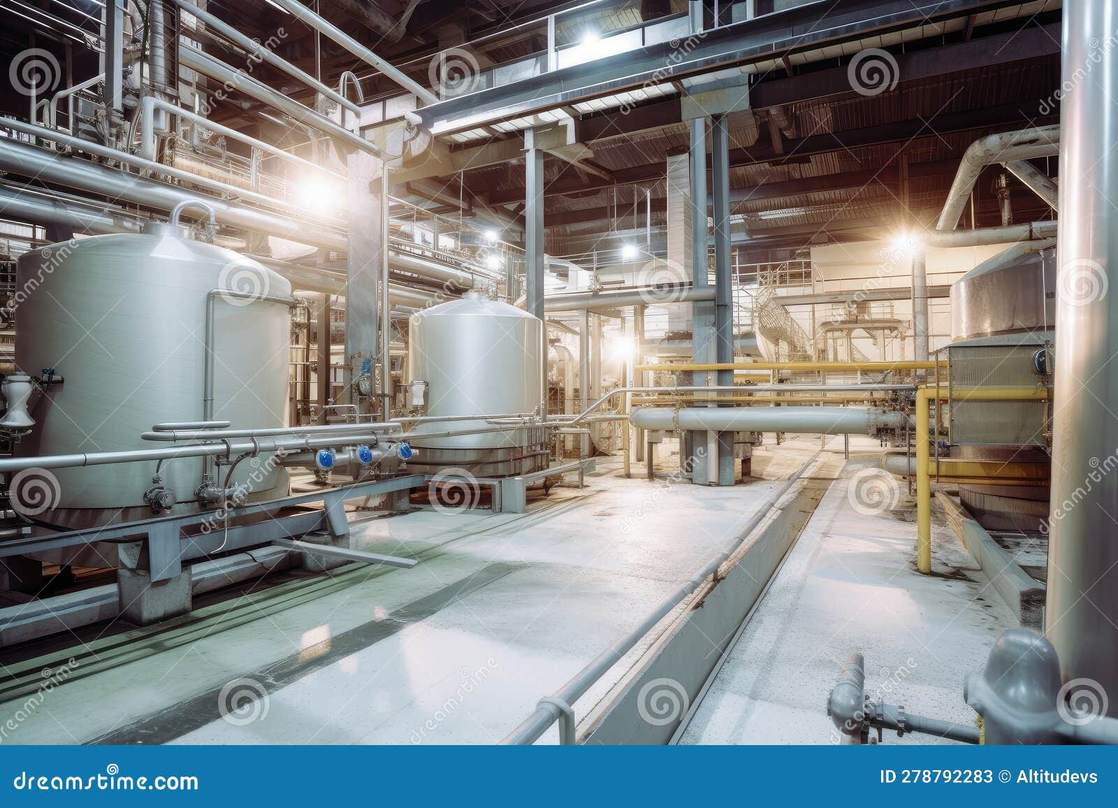 Chemical Processing Plant, with Massive Amounts of Raw Materials Being
