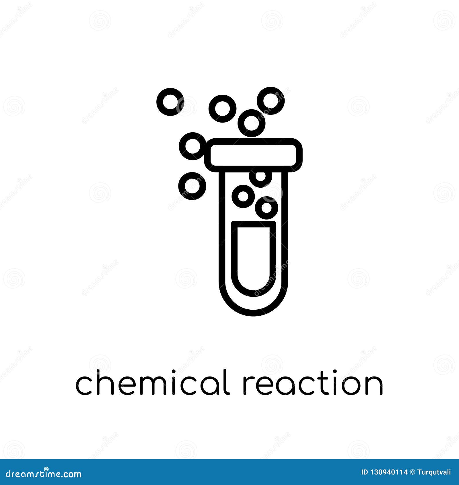 Download Chemical Reaction Icon. Trendy Modern Flat Linear Vector ...