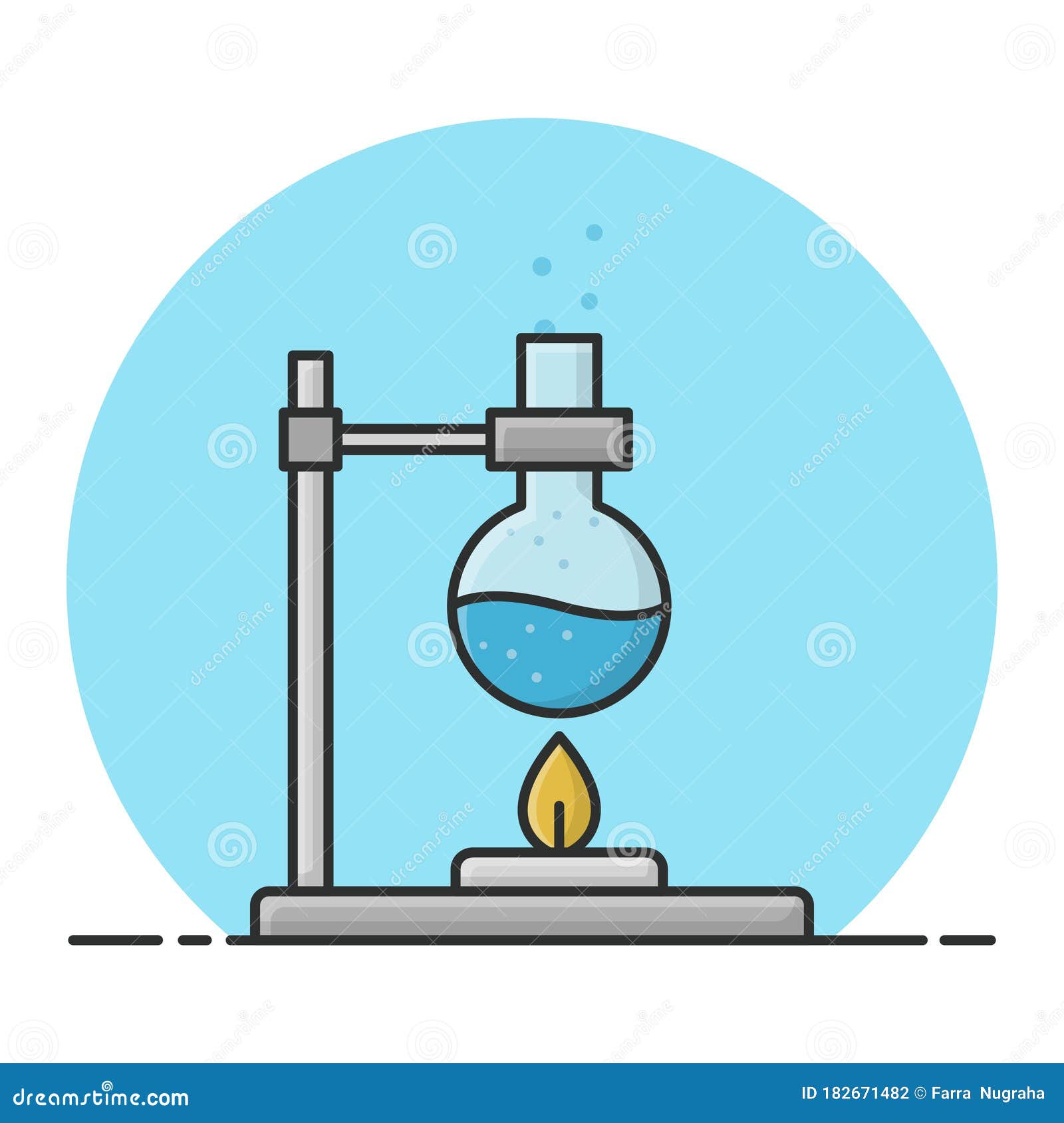 Download Chemical Reaction Test With Measuring Flask. Chemistry ...