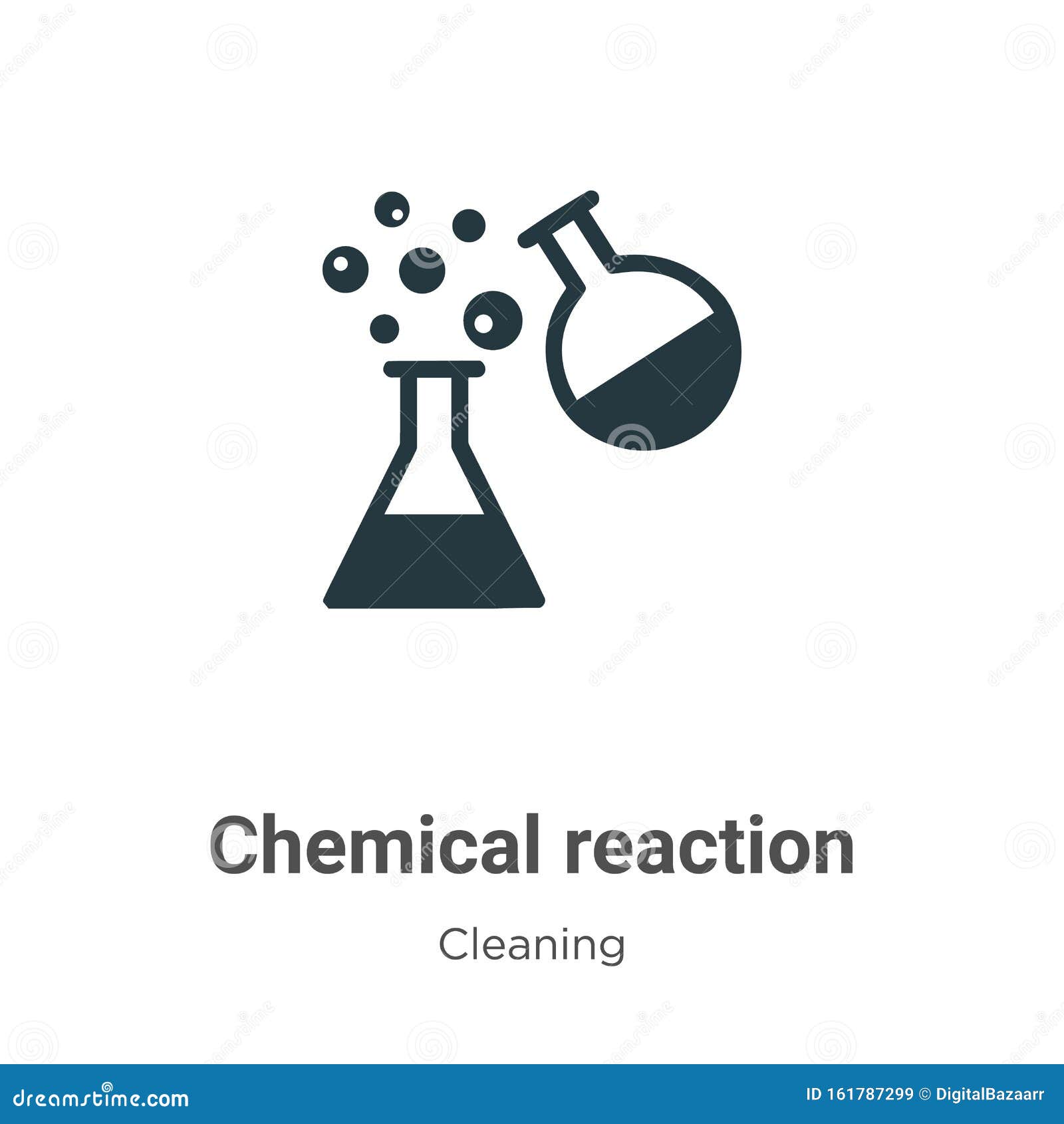 Download Chemical Reaction Vector Icon On White Background. Flat ...