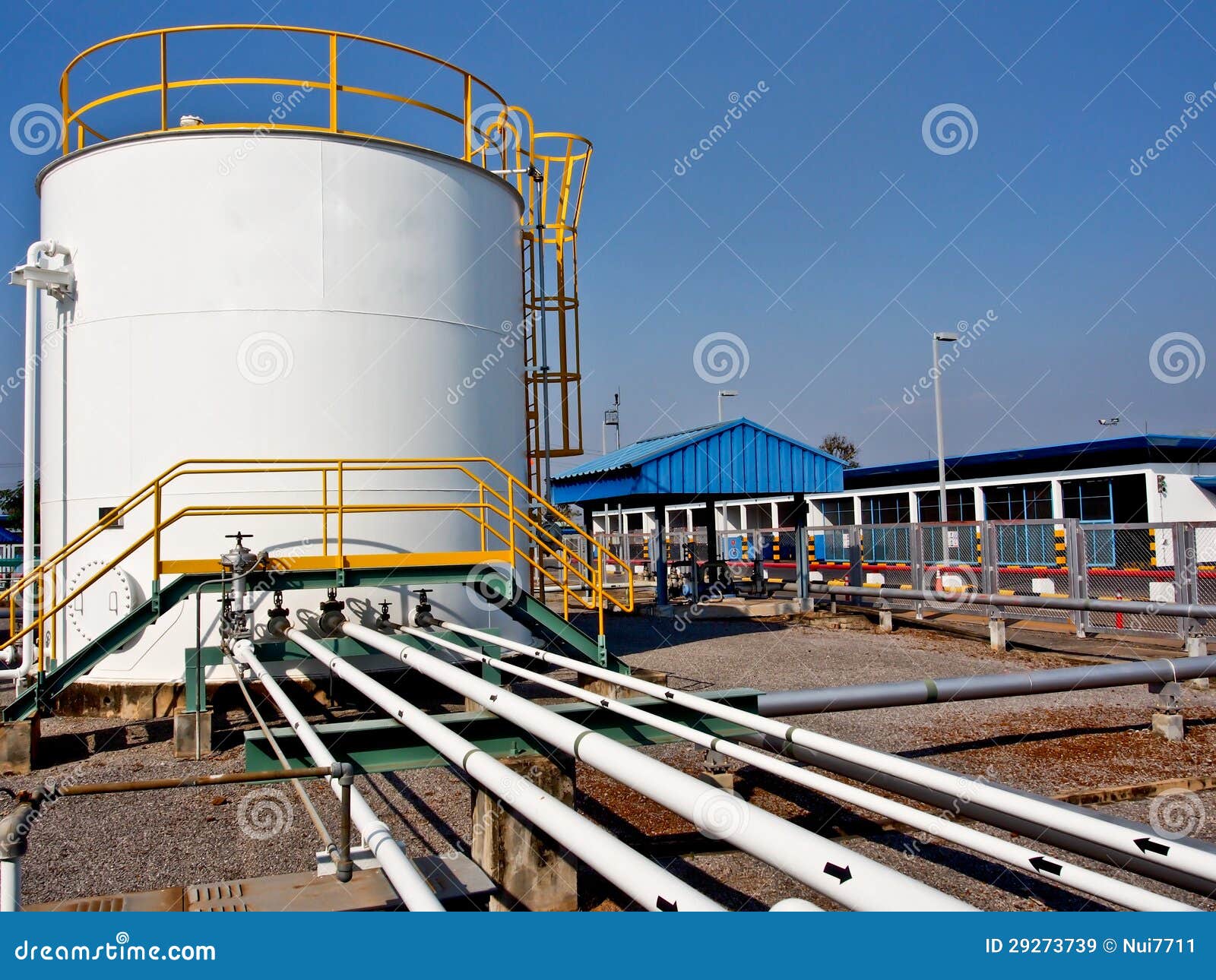 Chemical Storage Tank and Pipe Line 2 Stock Image Image of