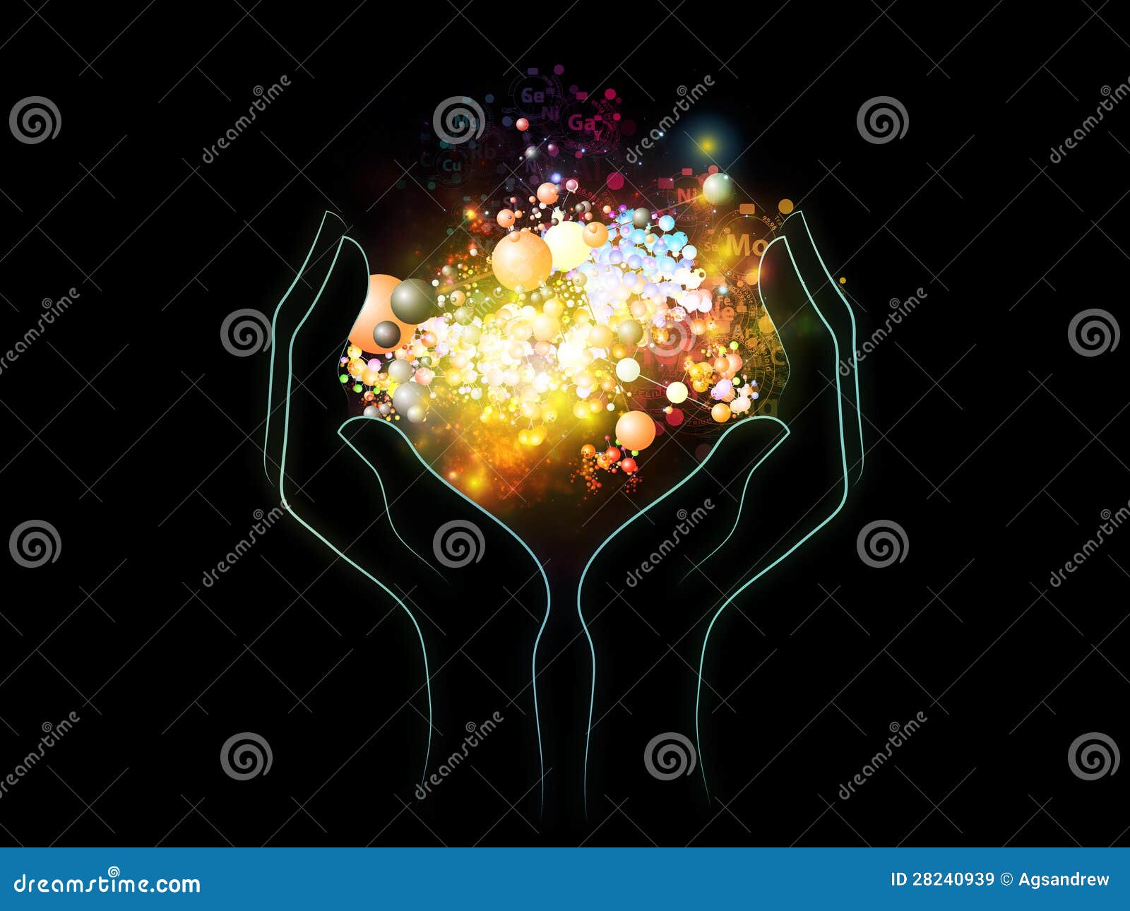 Chemical Universe stock illustration. Illustration of ...