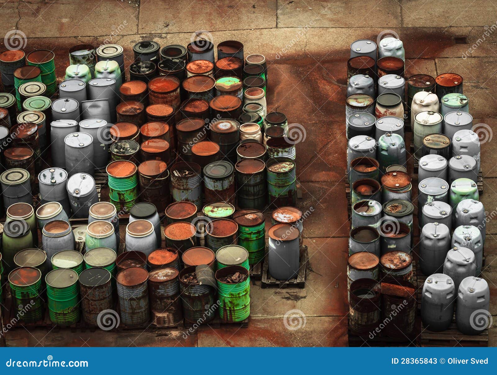 Chemical Waste Dump with a Lot of Barrels Stock Image Image of hazard