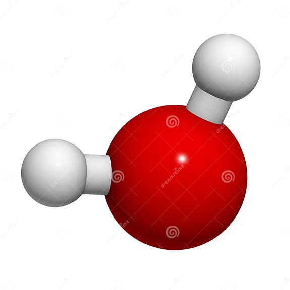 Chemische Structuur Van Het Watermolecuul. Stock Illustratie ...