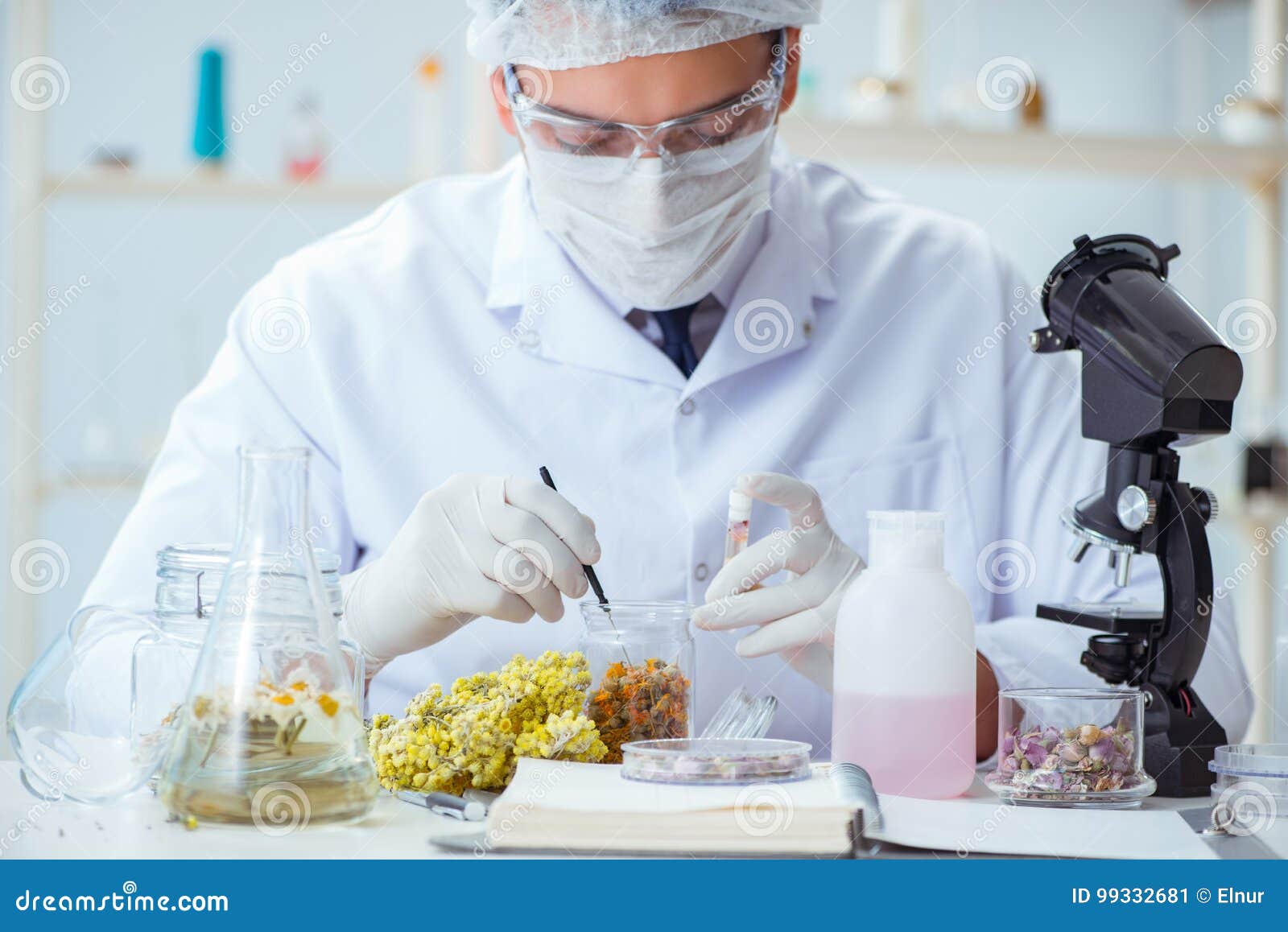The Chemist Mixing Perfumes in the Lab Stock Image Image of floral