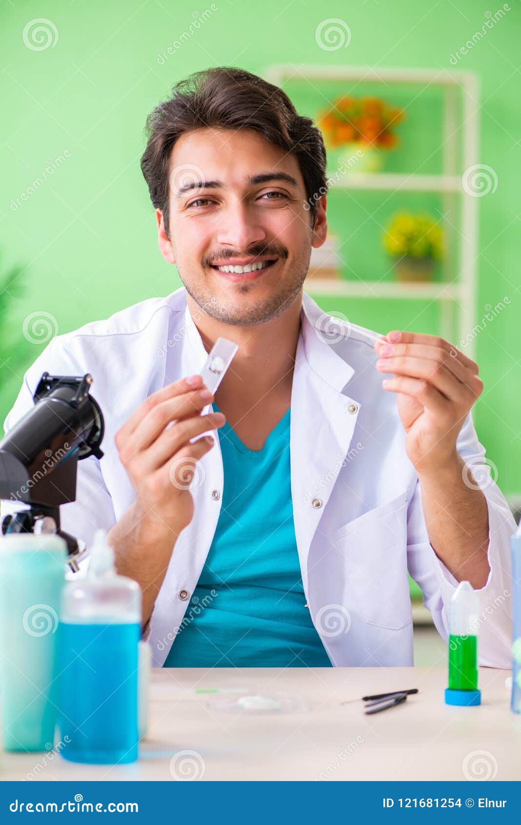 The Chemist Testing Soap in the Lab Stock Photo Image of