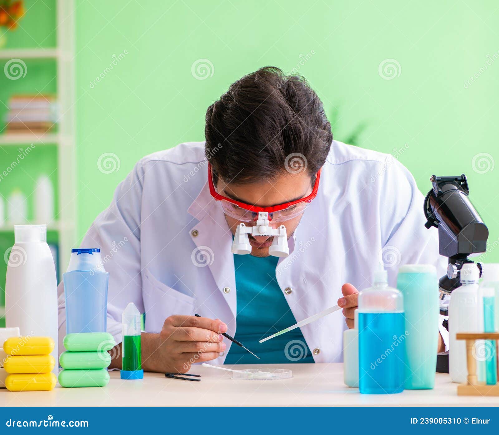 Chemist Testing Soap in the Lab Stock Photo Image of doctor