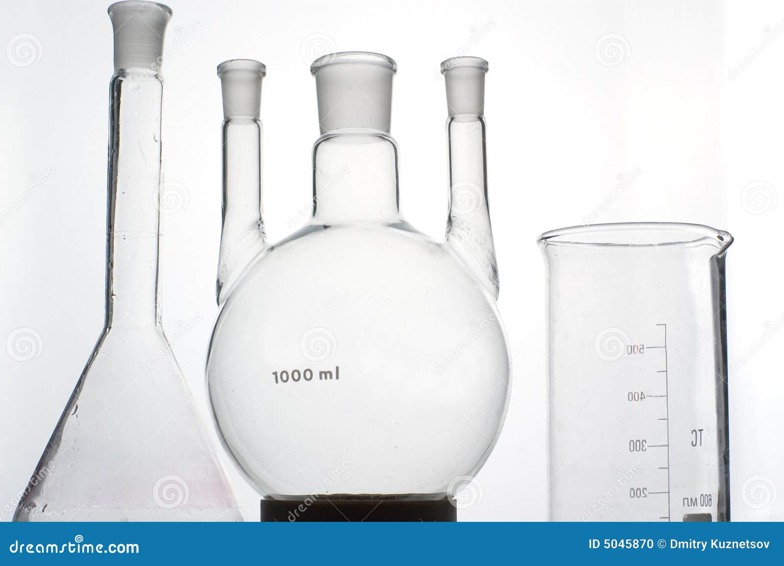 Chemistry Beaker on Grey Background Stock Photo Image of level, control 5045870