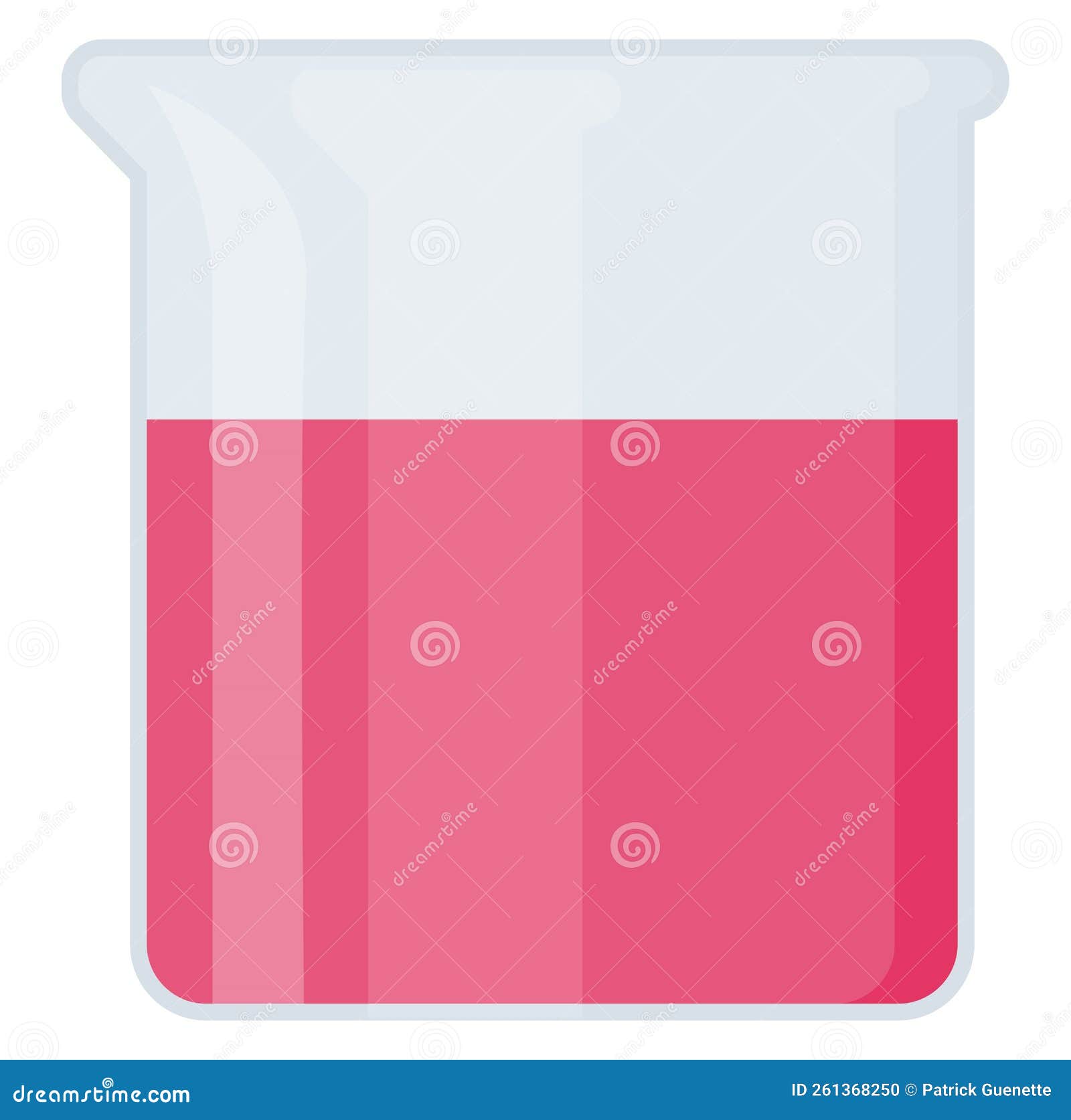 Chemistry beaker, icon stock vector. Illustration of research 261368250