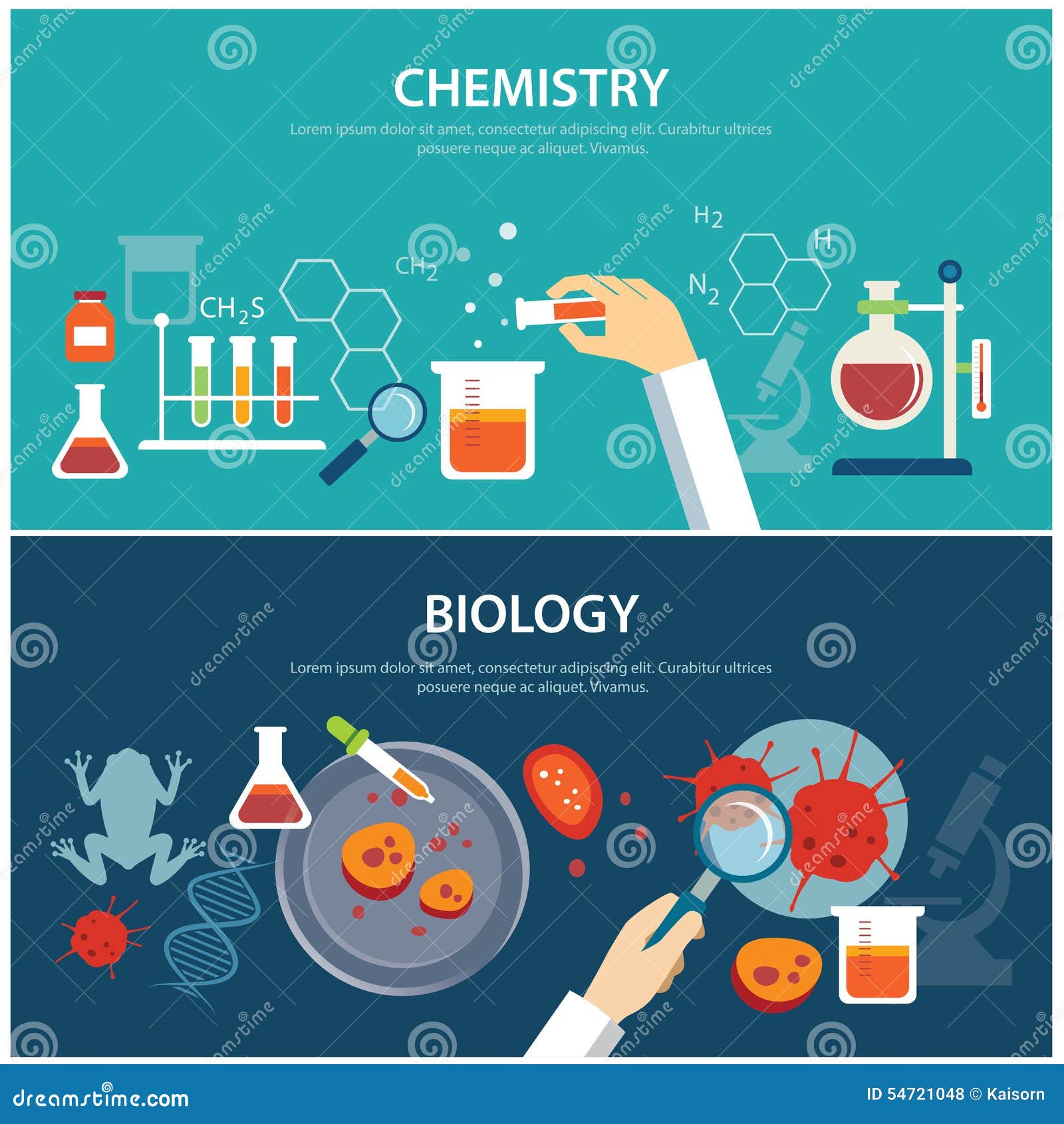 chemistry and biology education concept
