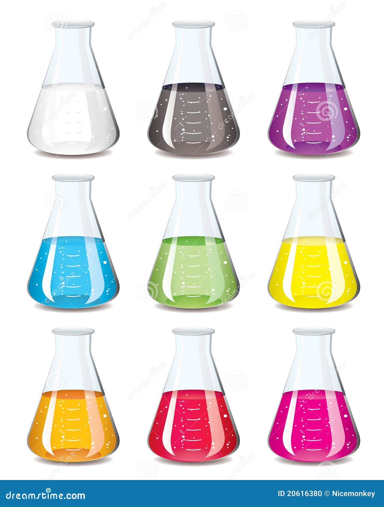 Chemistry Flask Bottle Cartoon Vector 80277623
