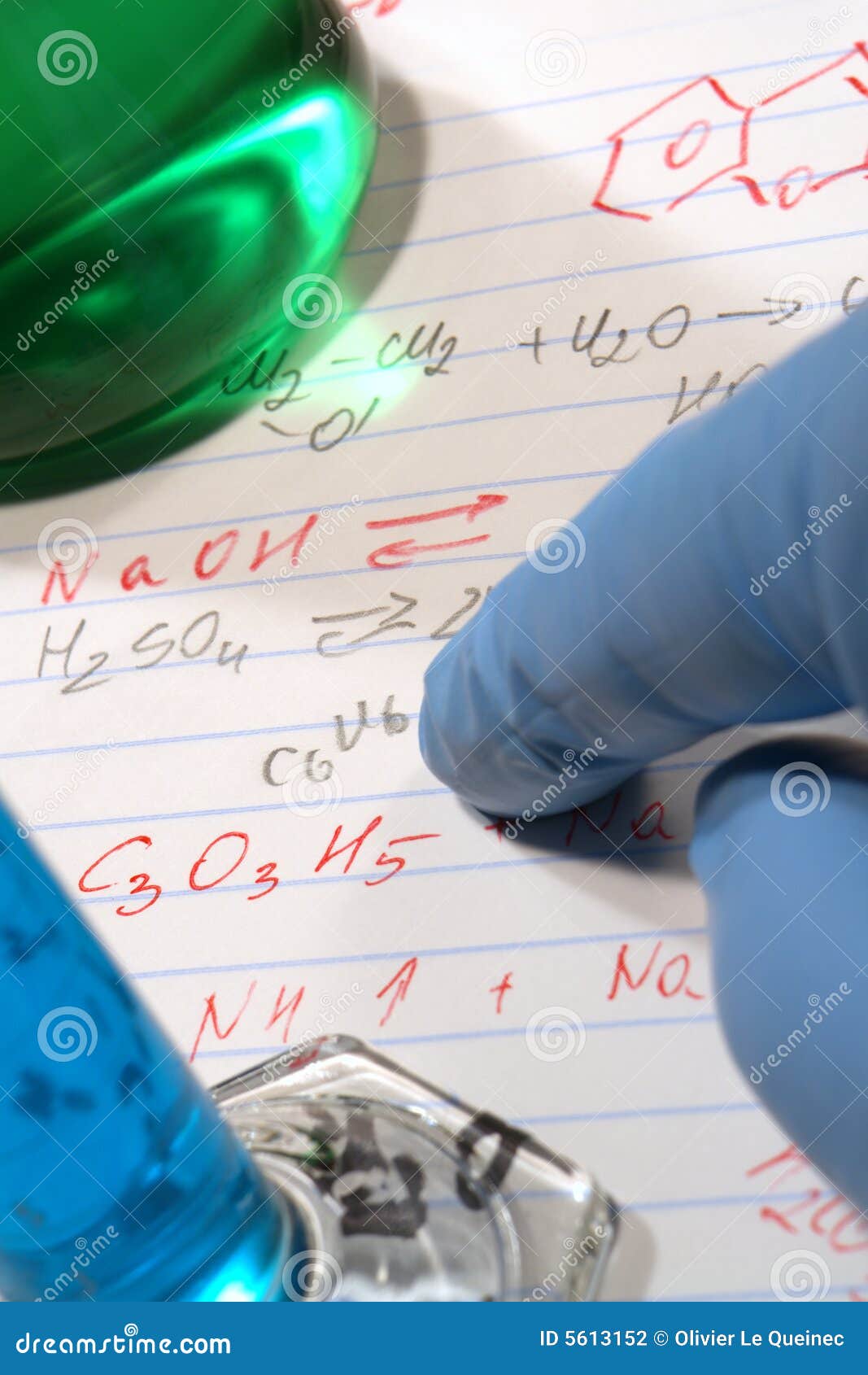 Chemistry Formulas In Science Research Lab Stock 