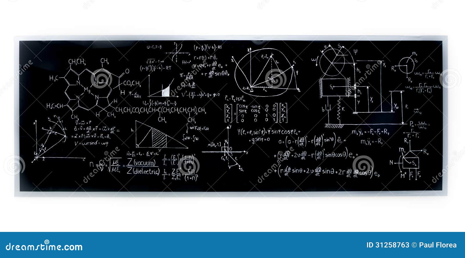 chemistry lab blackboard