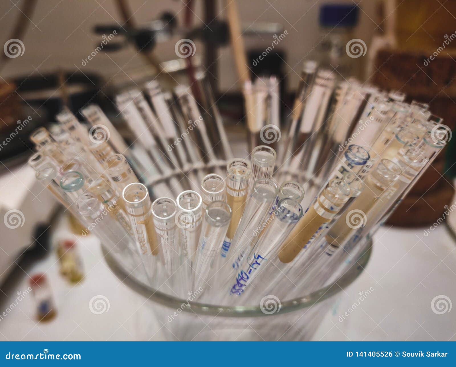 Chemistry NMR Tubes in Pattern Stock Photo Image of beautiful, medicine 141405526