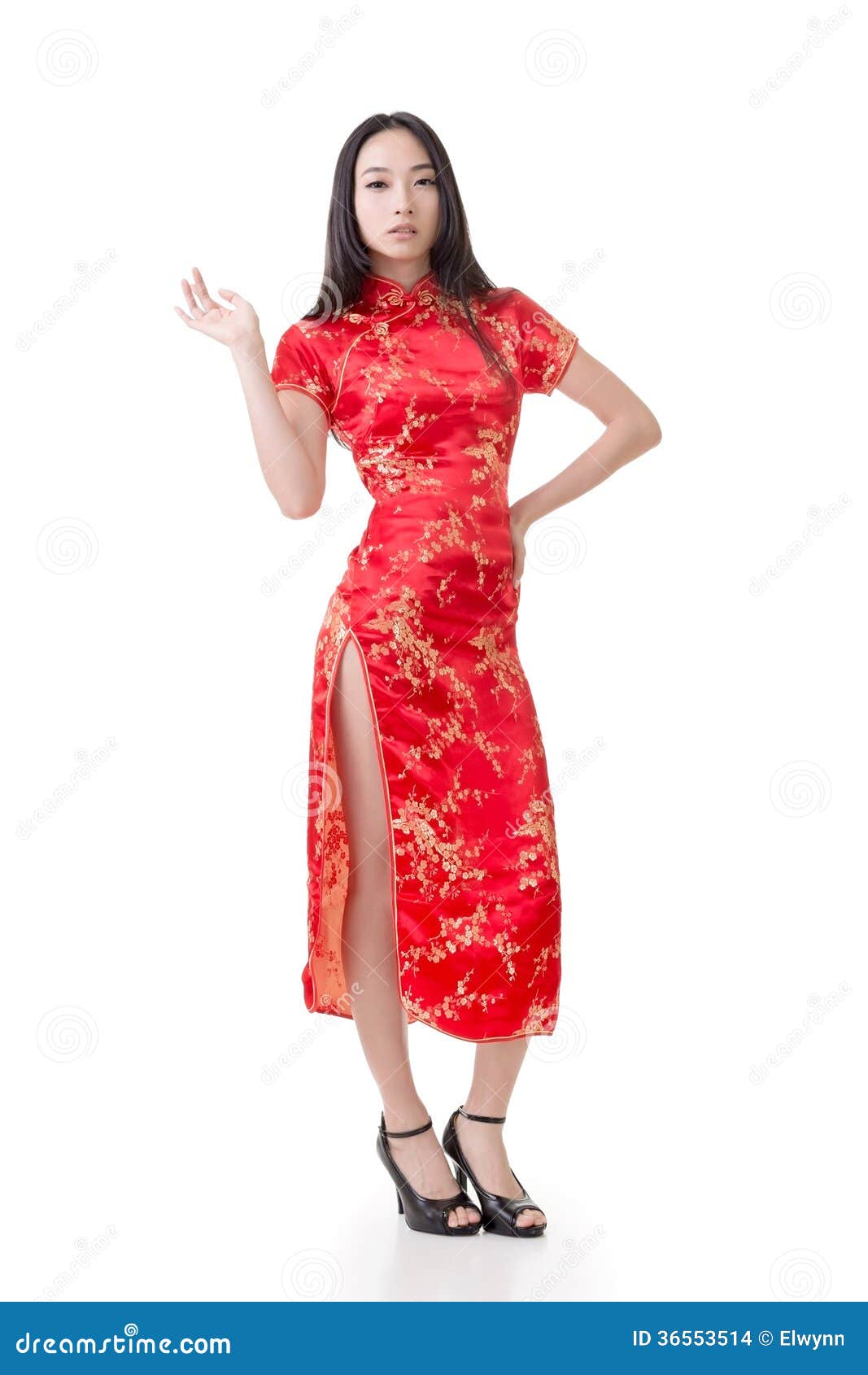 Cheongsam Tradicional Del Vestido Chino De La Mujer Foto de archivo Imagen de elegancia, cultura: 36553514