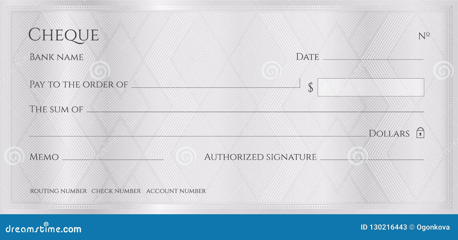 Cheque, Check, Chequebook Template. Guilloche Pattern with Abstract ...