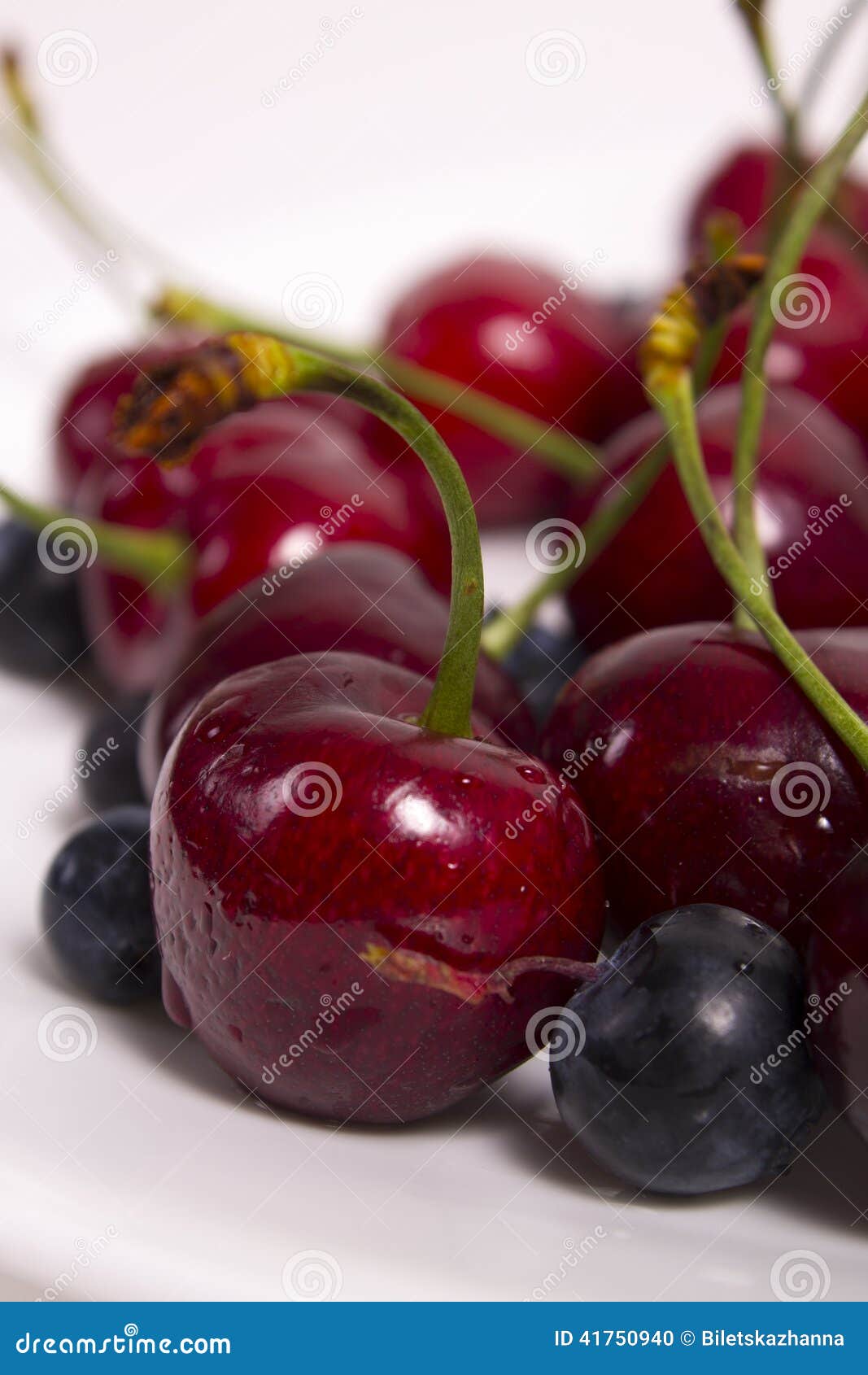 Cherries and blueberries stock photo. Image of nutrition 41750940