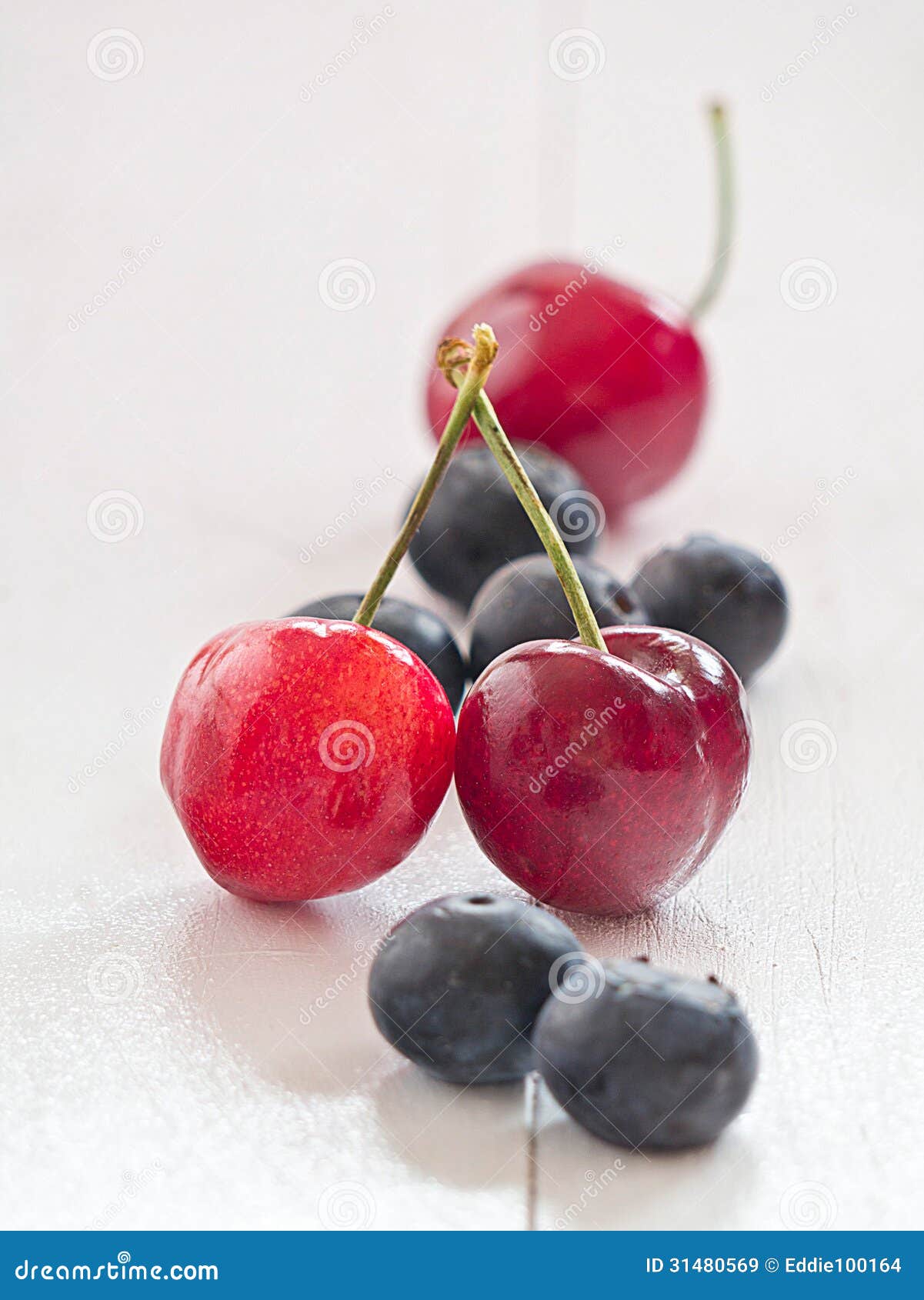 Cherries and blueberries stock image. Image of blueberries 31480569