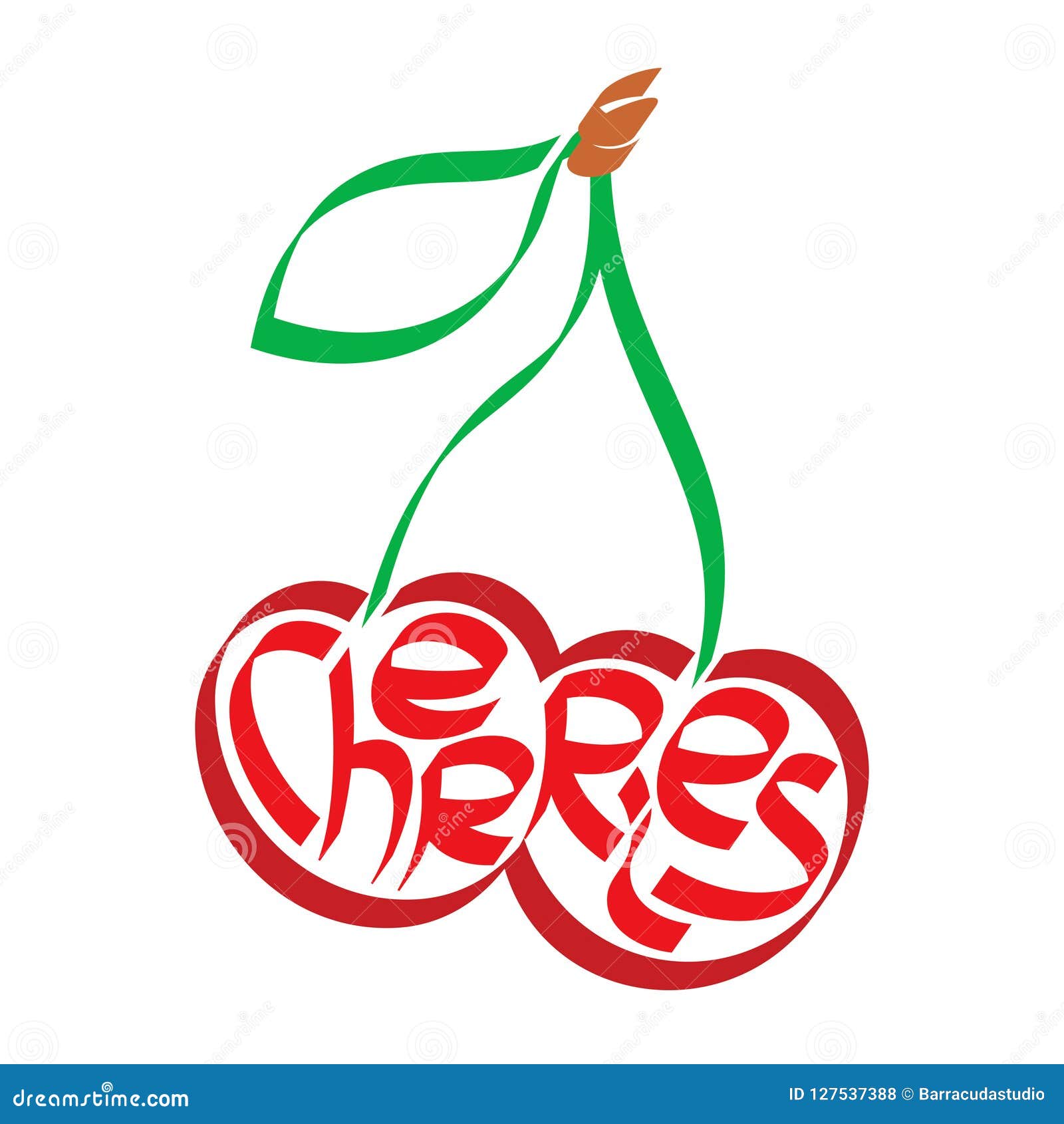 Cherries Calligraphy, Typography. Cherry Calligraphy, Typography. Fruit