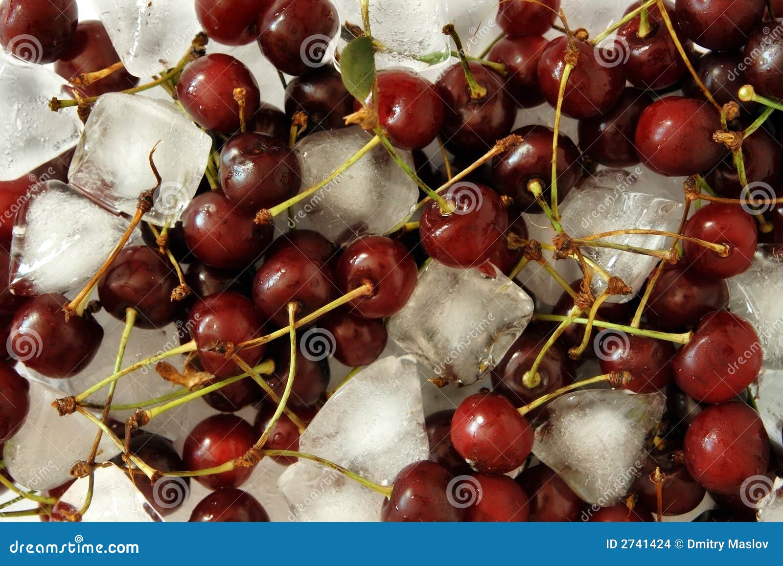 Cherries with ice stock photo. Image of frozen, cook, frost 2741424