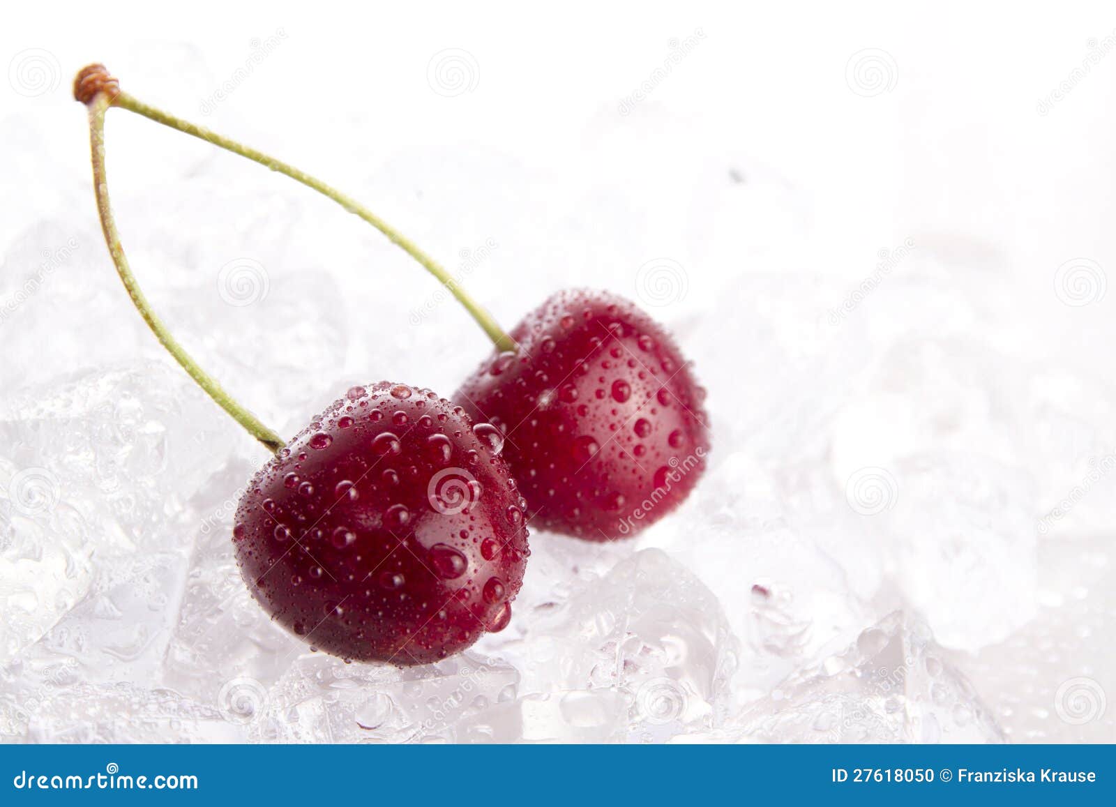 Cherries on ice stock photo. Image of fruits, food, ripe 27618050