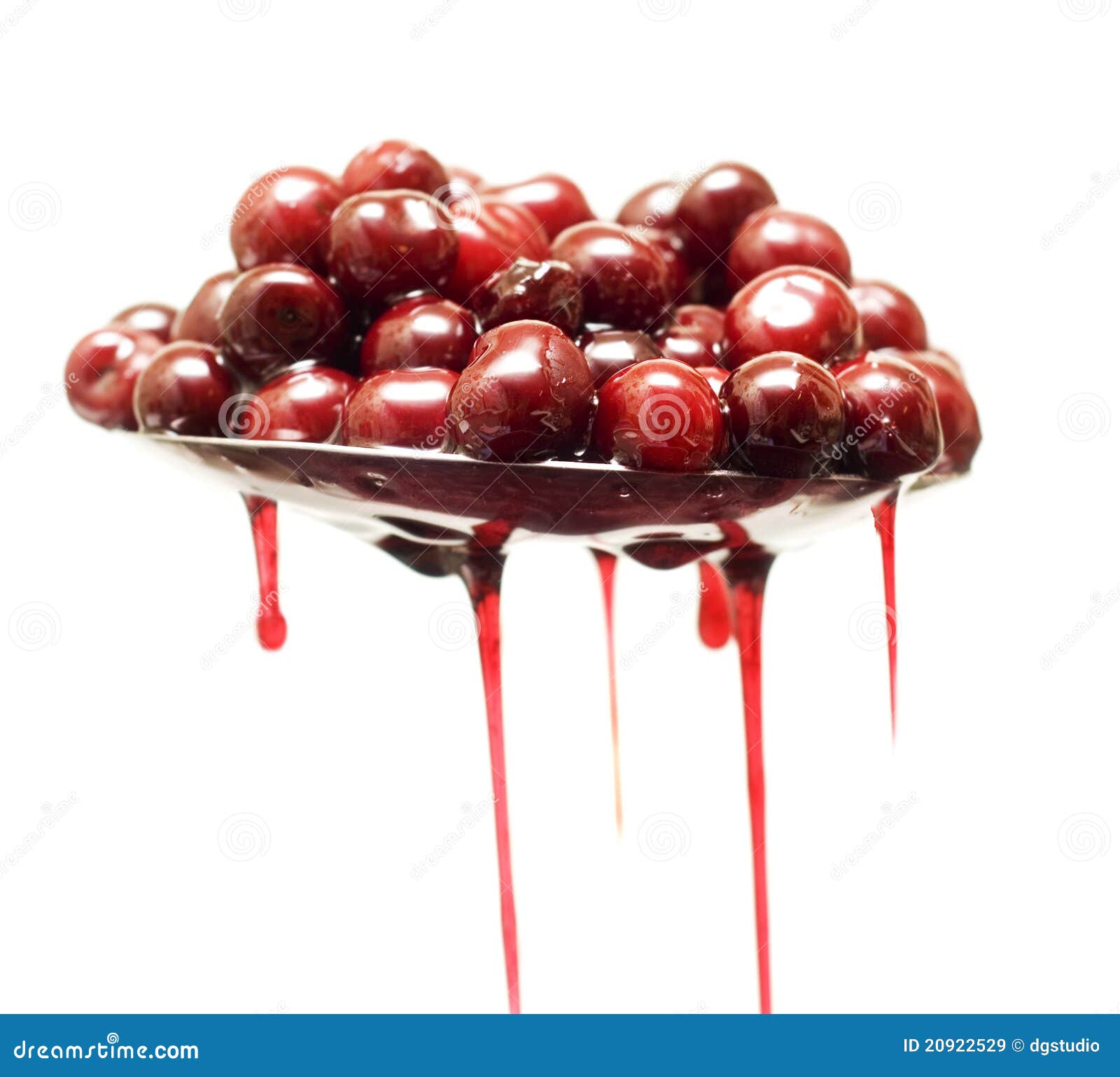 Cherries with syrup stock image. Image of syrup, vivid 20922529