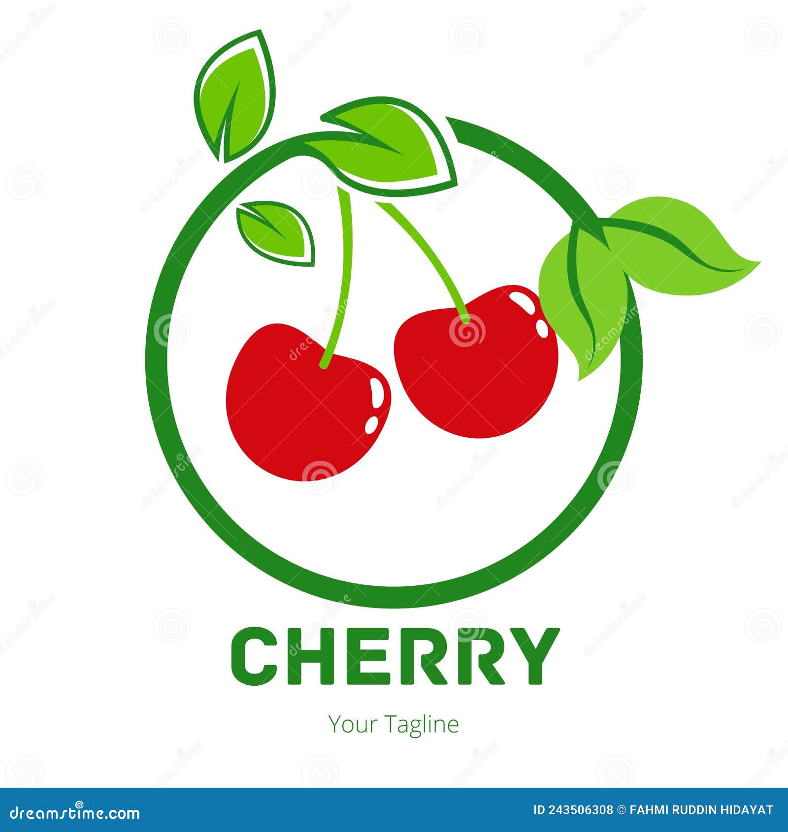 Cherry Logo and Symbol Vector Stock Vector Illustration of ripe