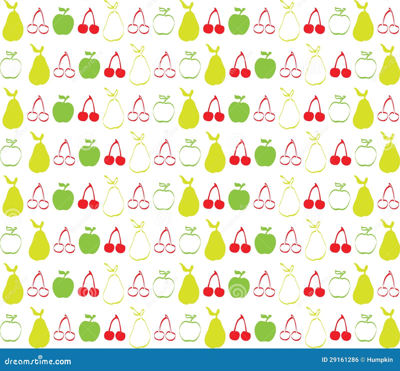 Cherry Apple and Pear Wallpaper Background Stock Illustration