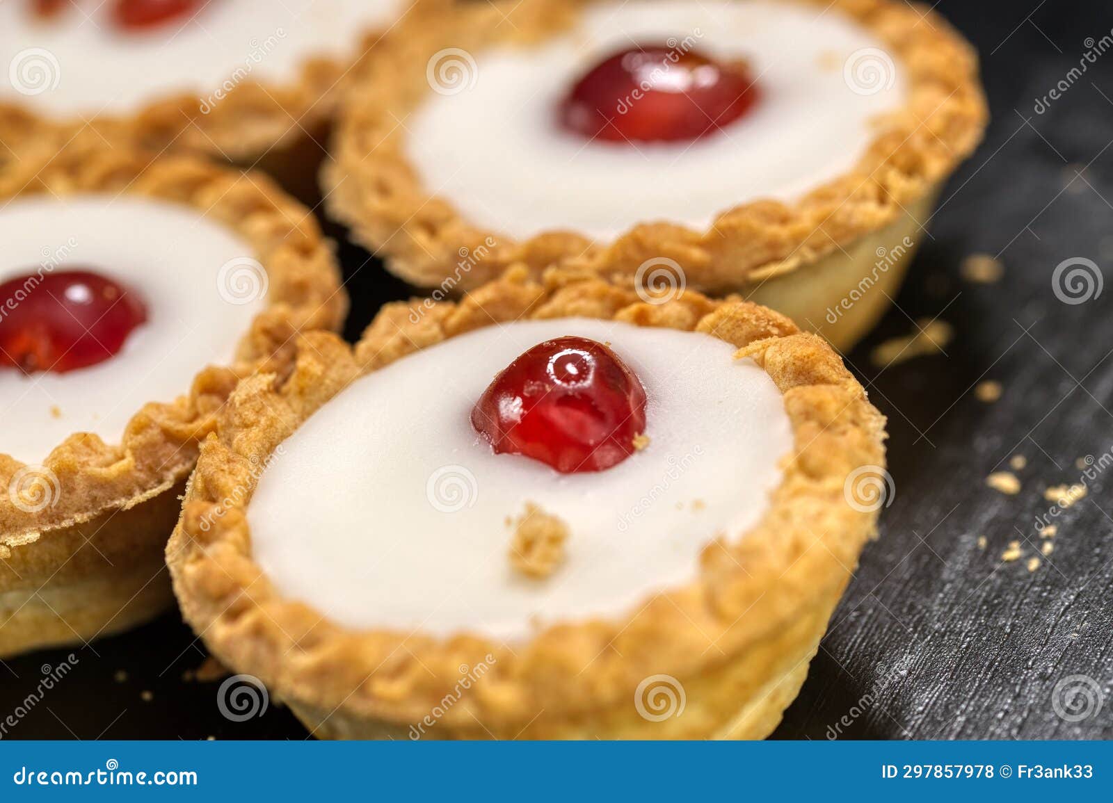 Cherry bakewells stock photo. Image of bakewells, deserts 297857978